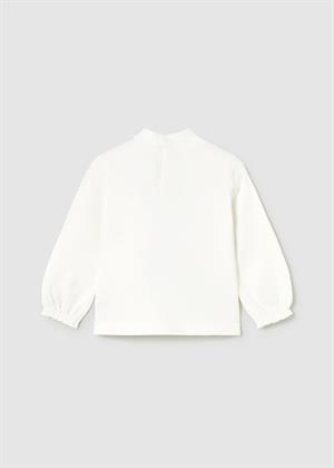 Mayoral Kız Bebek Manşet Kollu Sweatshirt Krem