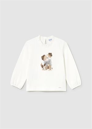 Mayoral Kız Bebek Balon Kol Sweatshirt Krem