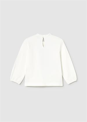 Mayoral Kız Bebek Balon Kol Sweatshirt Krem