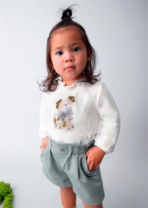 Mayoral Kız Bebek Balon Kol Sweatshirt Krem