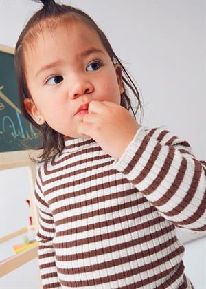 Mayoral Kız Bebek Balıkçıyaka Örme Kahverengi