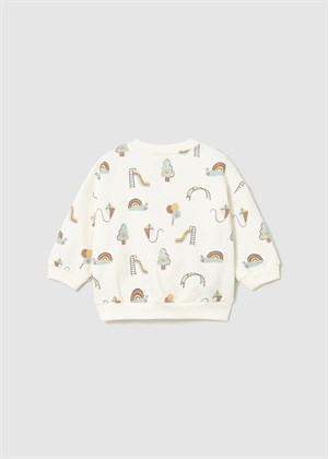 Mayoral Yenidoğan Bebek Sweatshirt Krem