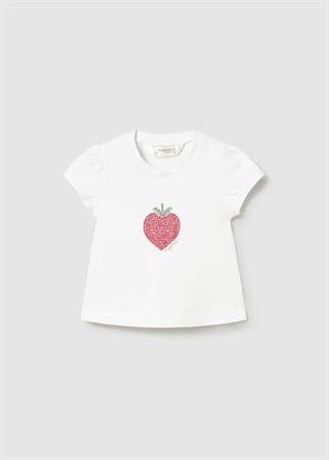 Mayoral Yenidoğan Kız Bebek Tshirt Beyaz