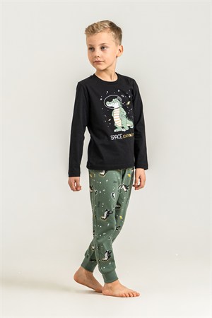 3-9 Yaş Erkek Çocuk Space Expo Crocodil Süprem Pijama Takım