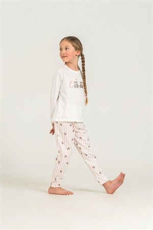 3-9 Yaş Kız Çocuk Cool Tedy Bear Süprem Pijama Takım