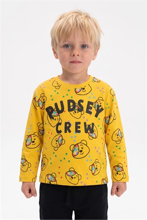 1-7 Yaş Erkek Çocuk Little Tedy Penye Sweatshirt Sarı