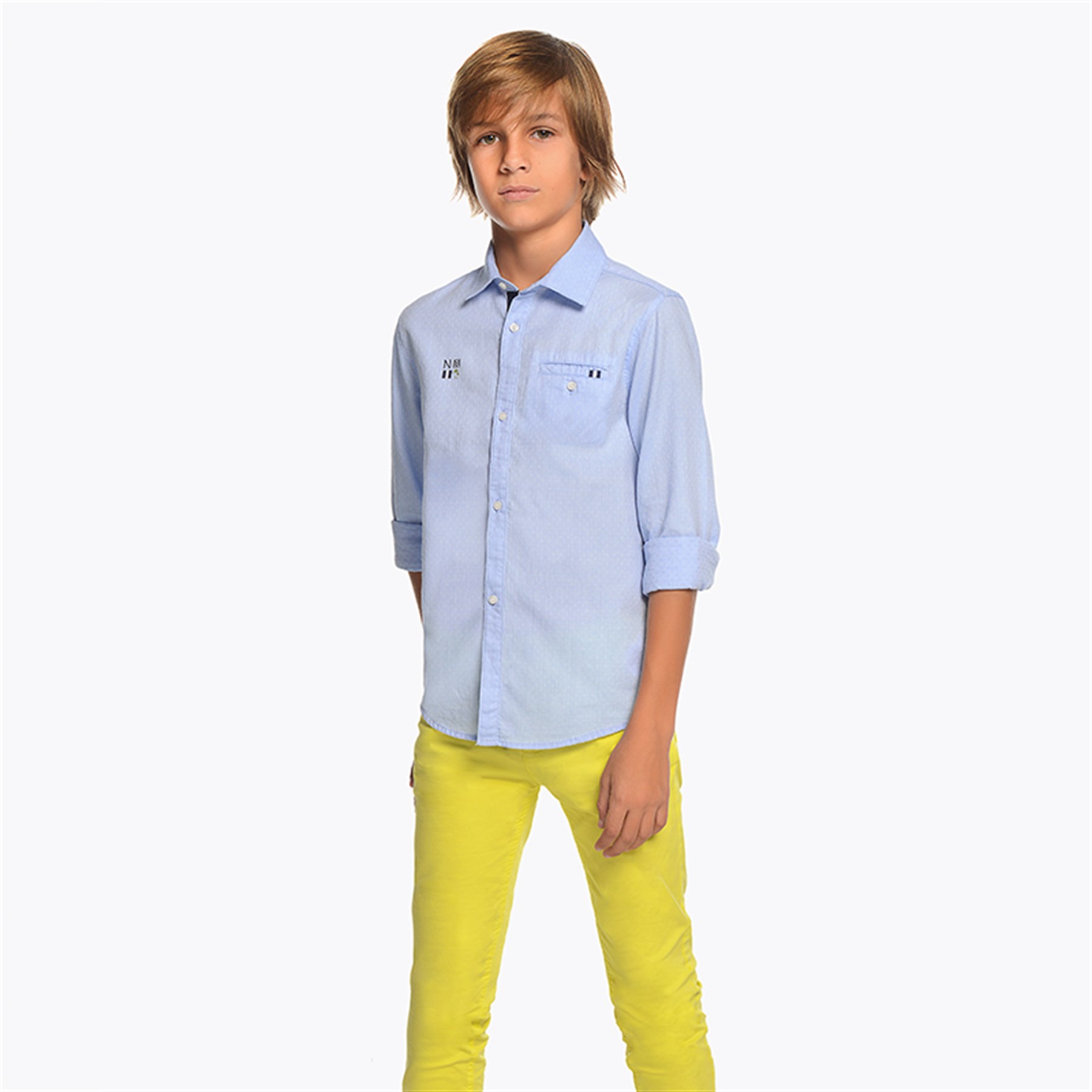 Mayoral Erkek Çocuk Slim Fit Sarı Kanvas Pantolon - Cslkids