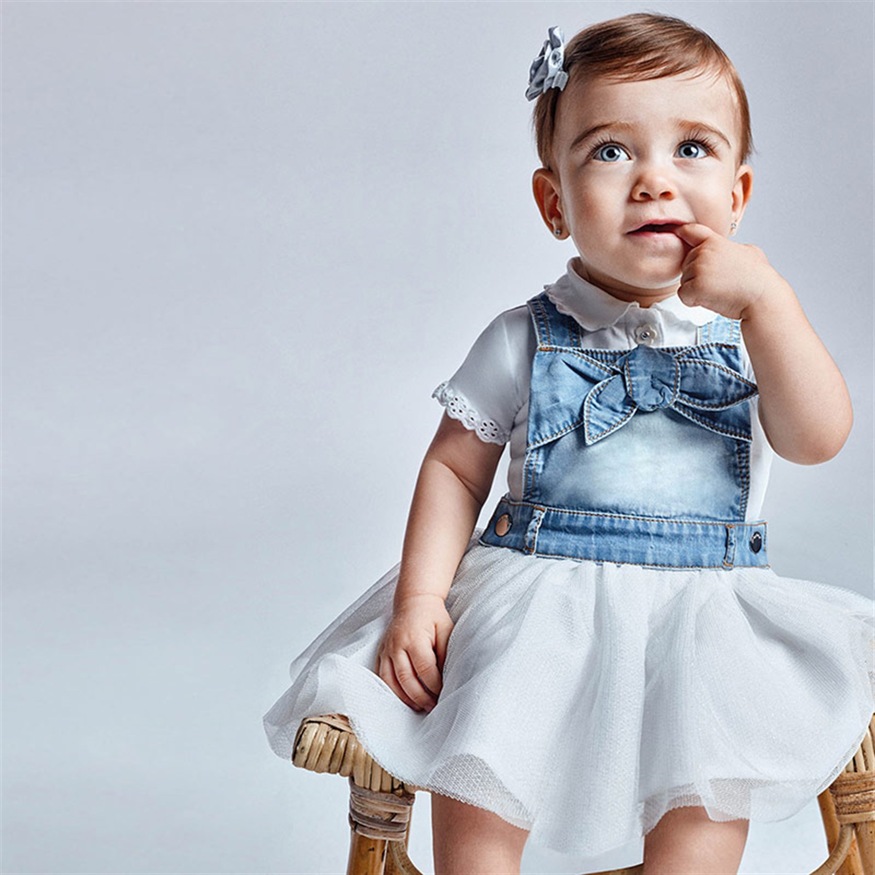 Mayoral Kız Bebek Yazlık Kot Elbise - Cslkids
