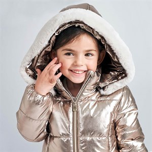 3-9 Yaş Mayoral Kız Çocuk Sıcak Astarlı Kısa Boy Parlak Kışlık Mont -  Cslkids
