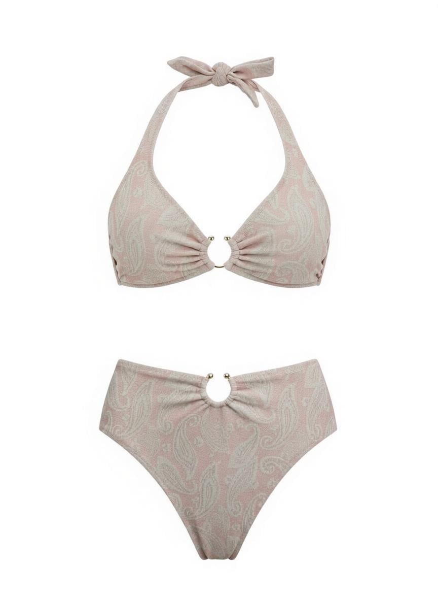 Ajurlu Simli Pudra Aksesuarlı Nadide Bikini Takım