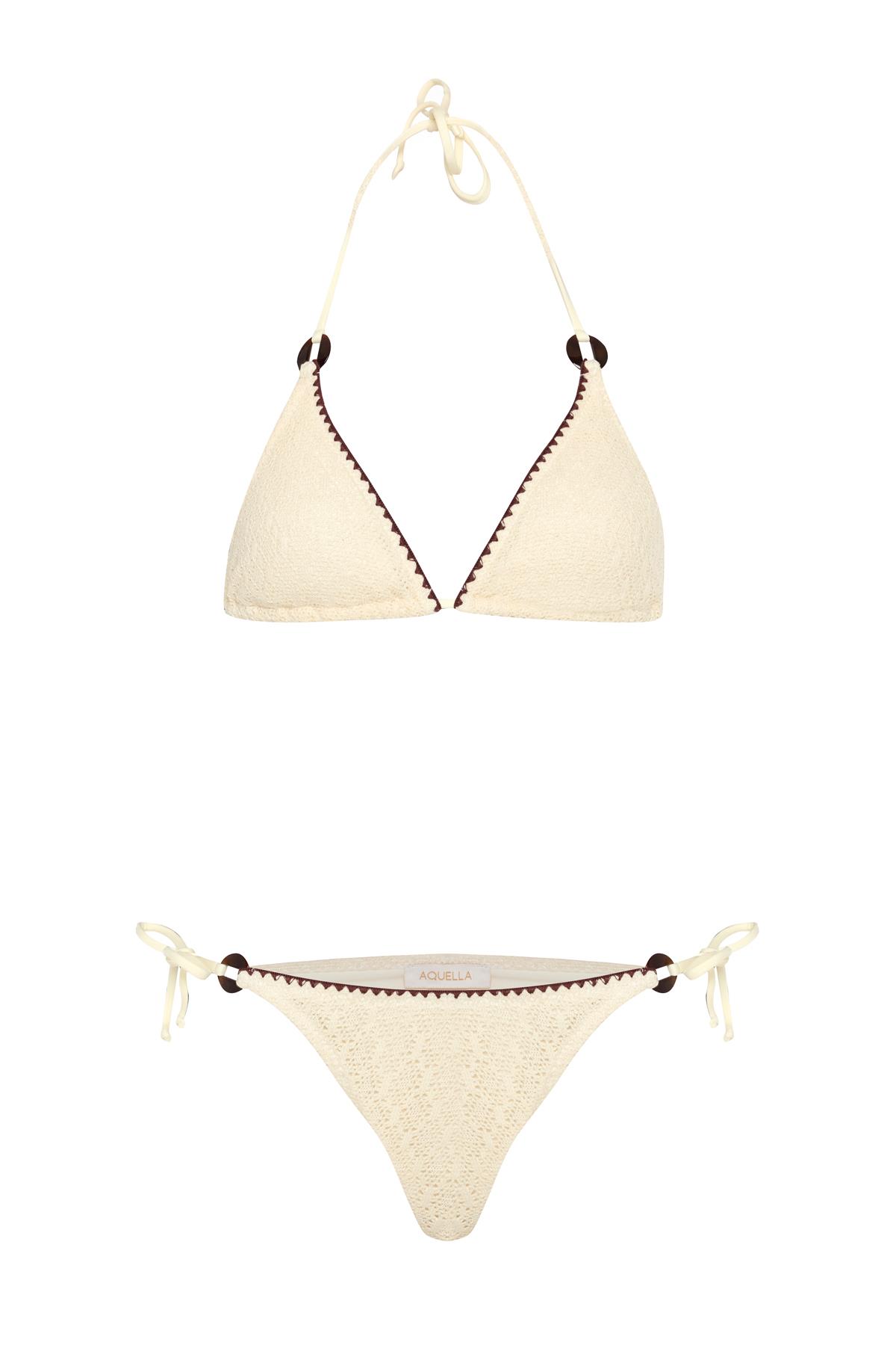 Aksesuarlı Dantel Üçgen Bikini