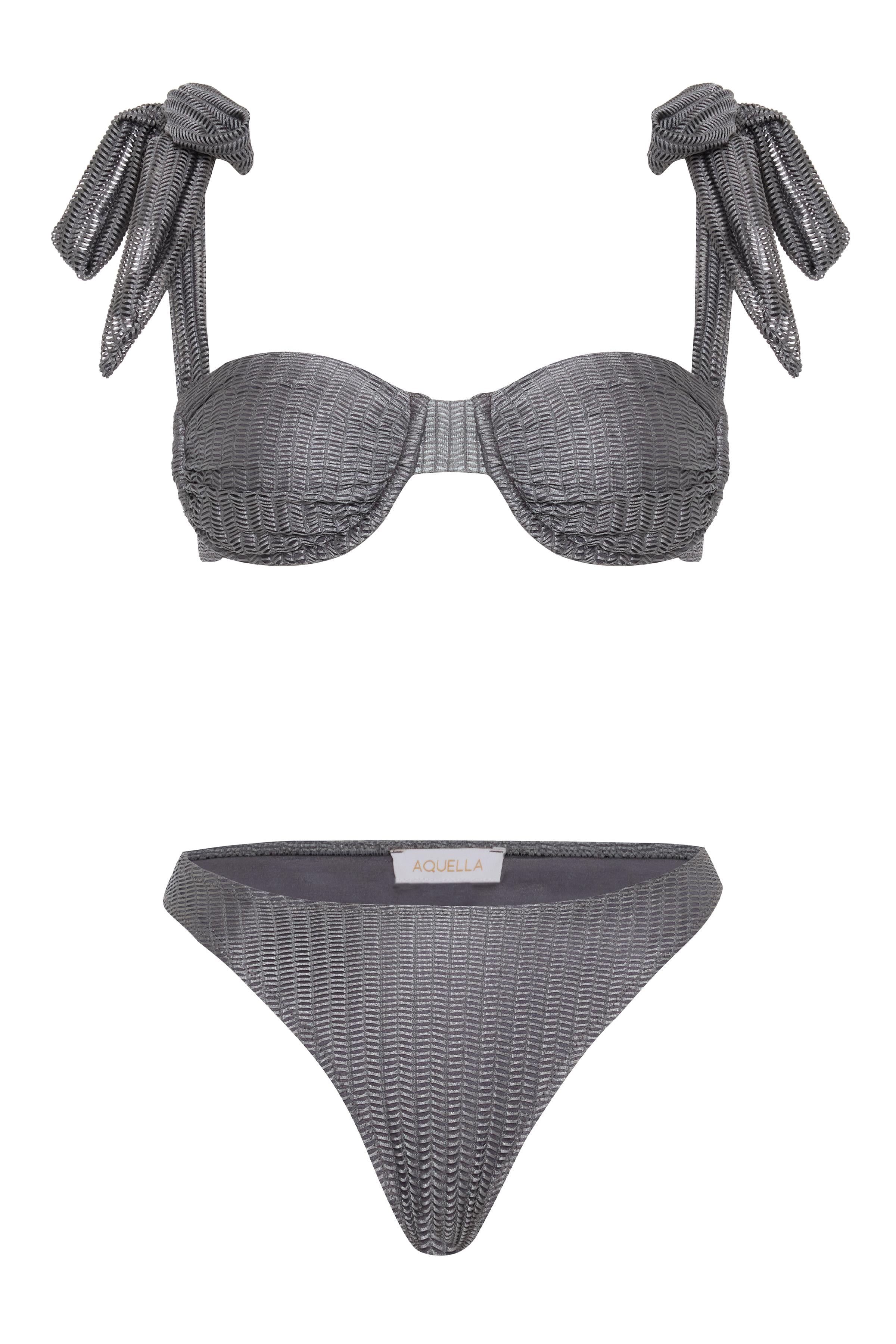 Balenli Antrasit Bikini Takım