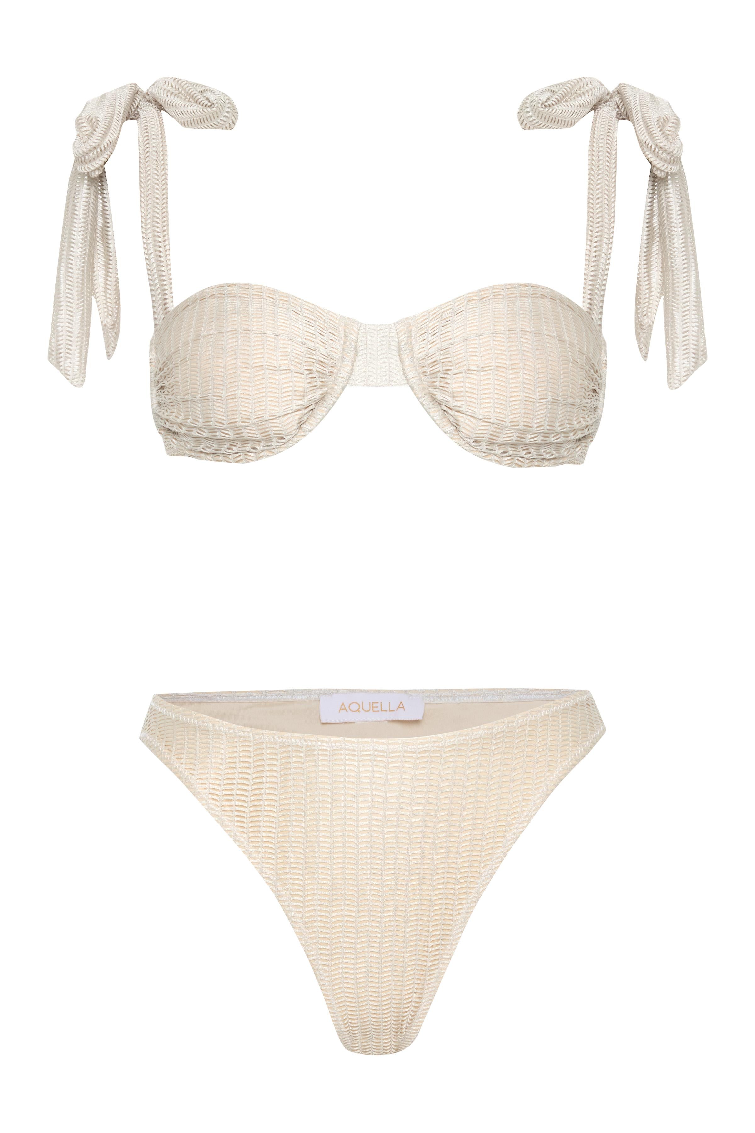 Balenli Bej Bikini Takım