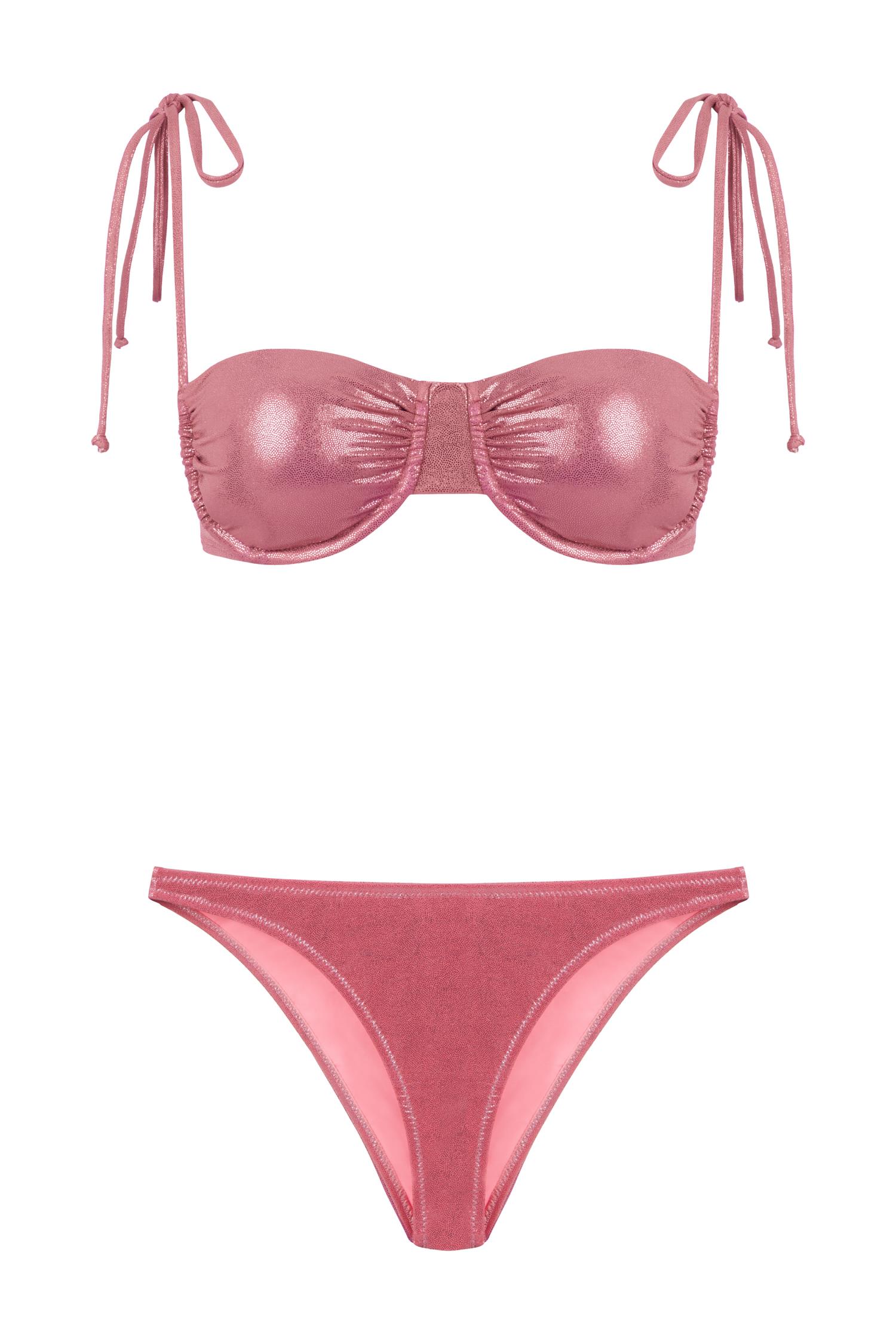 Balenli Pembe Bikini Takım