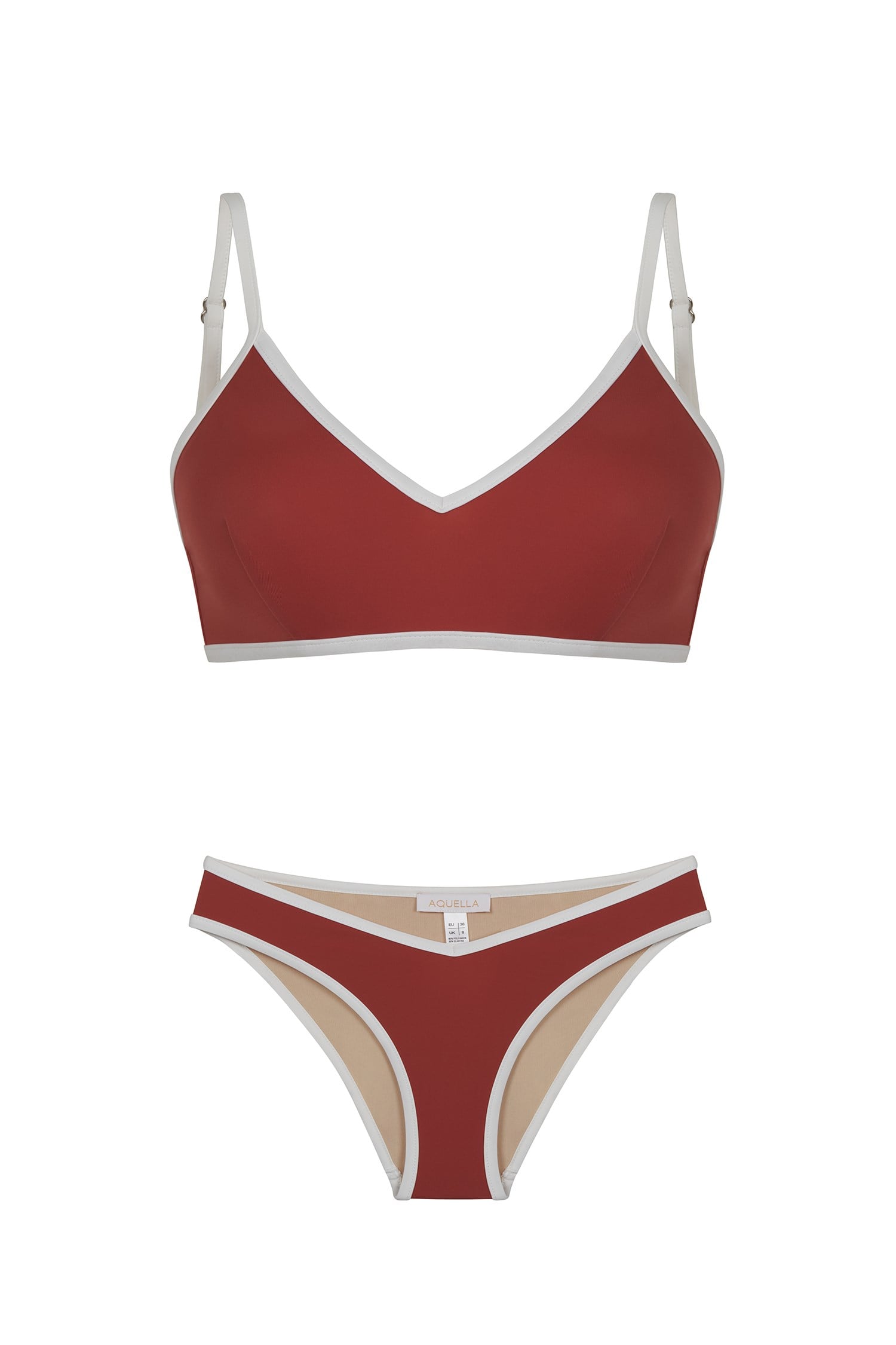 Biyeli V Kesim Kiremit Bikini Takım