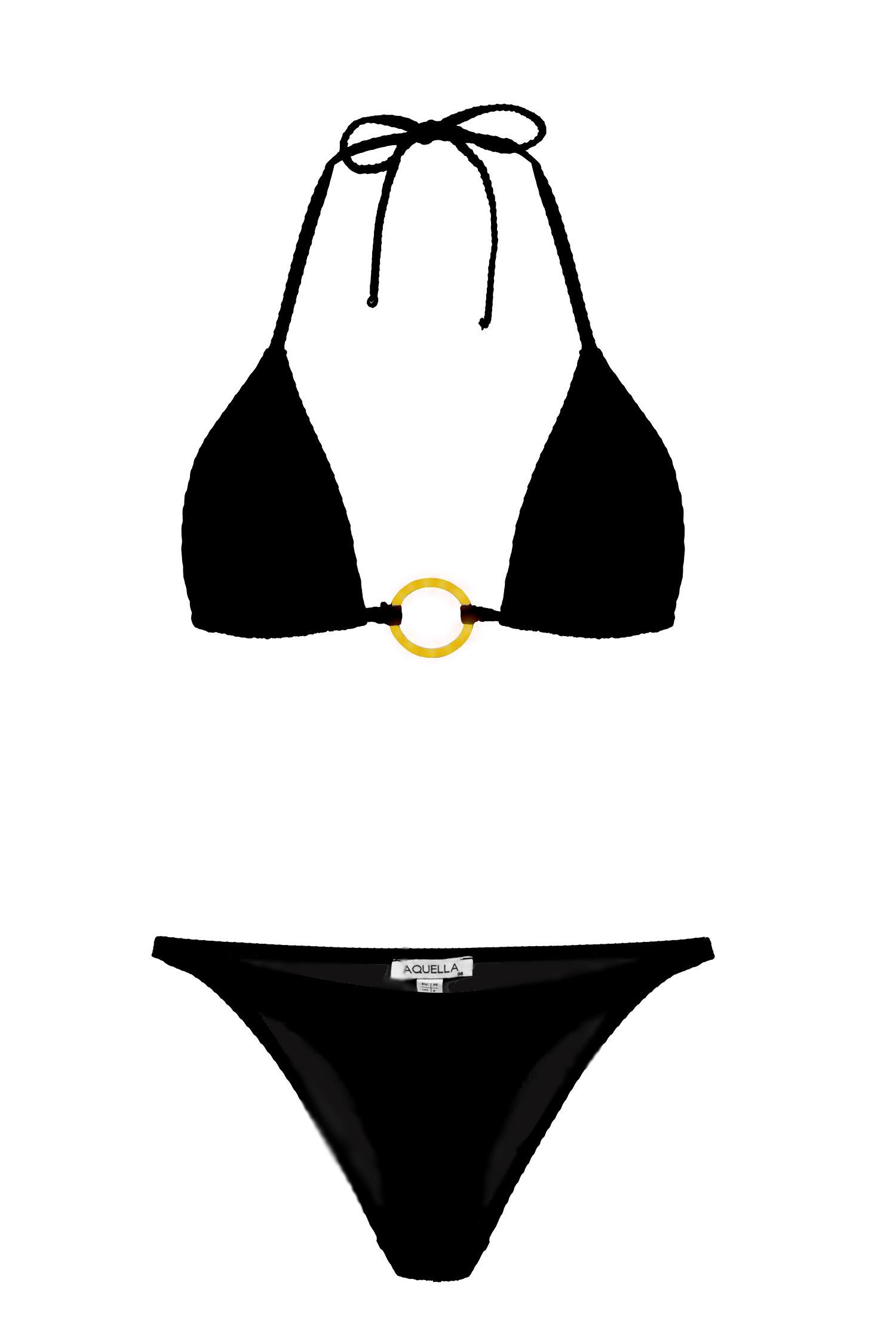 Dokulu Örme Üçgen Bikini Takım