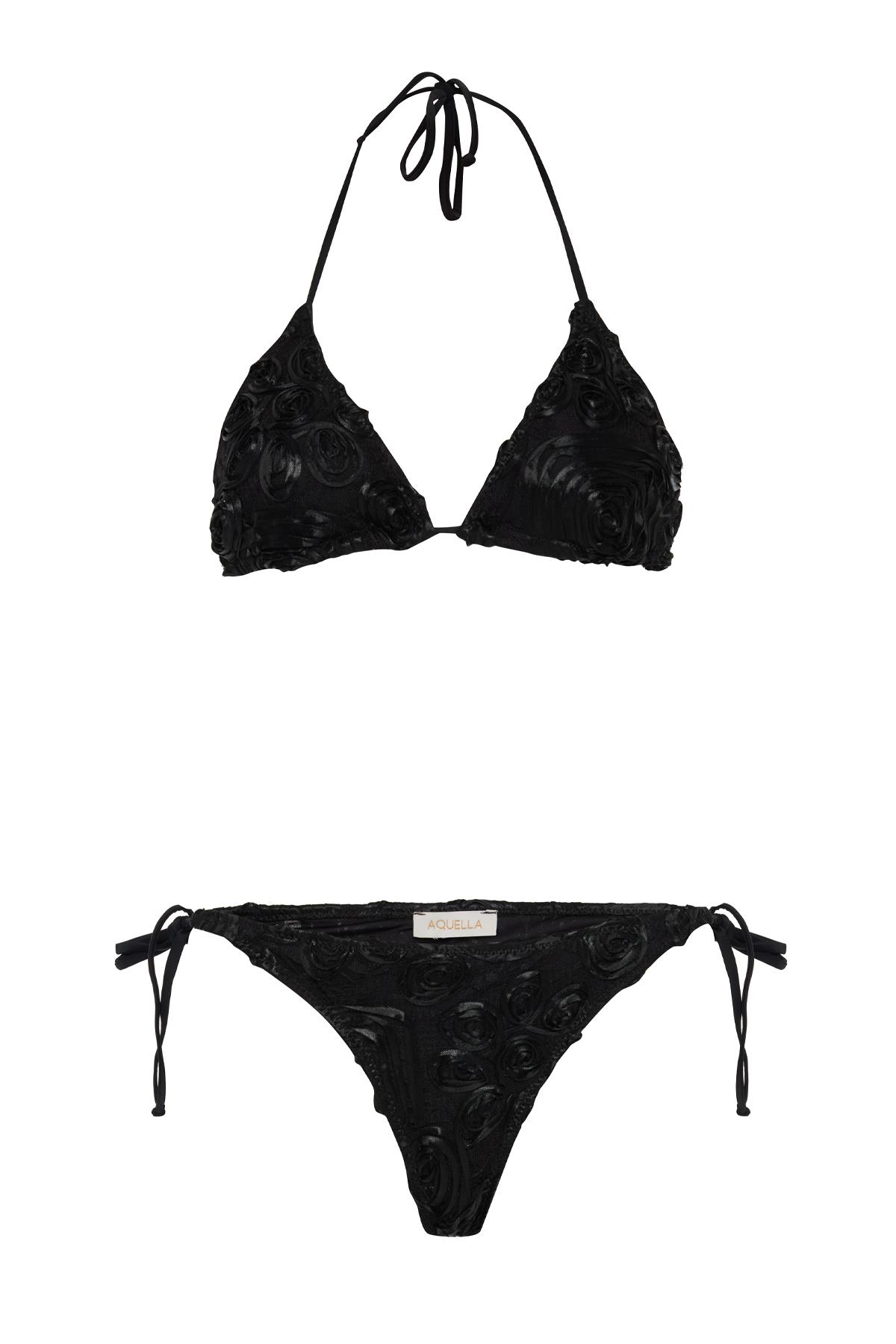 Güpür Dantel Siyah Bikini Takım
