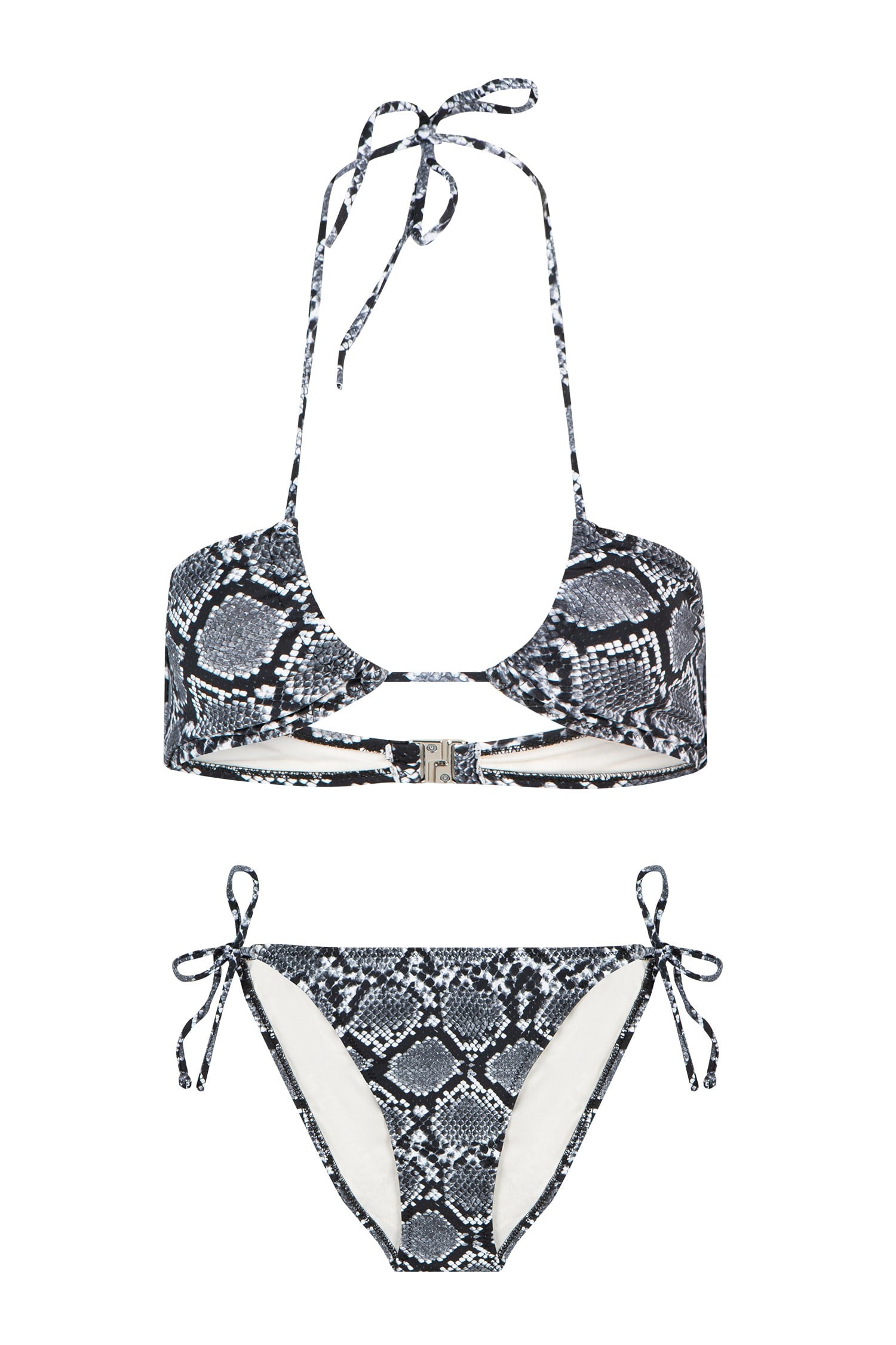 Halter Yaka Piton Bikini Takım
