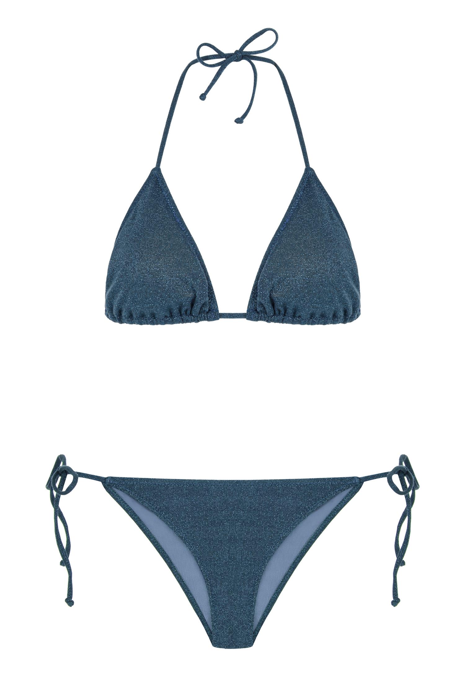 Lureks Lacivert Üçgen Bikini Takım