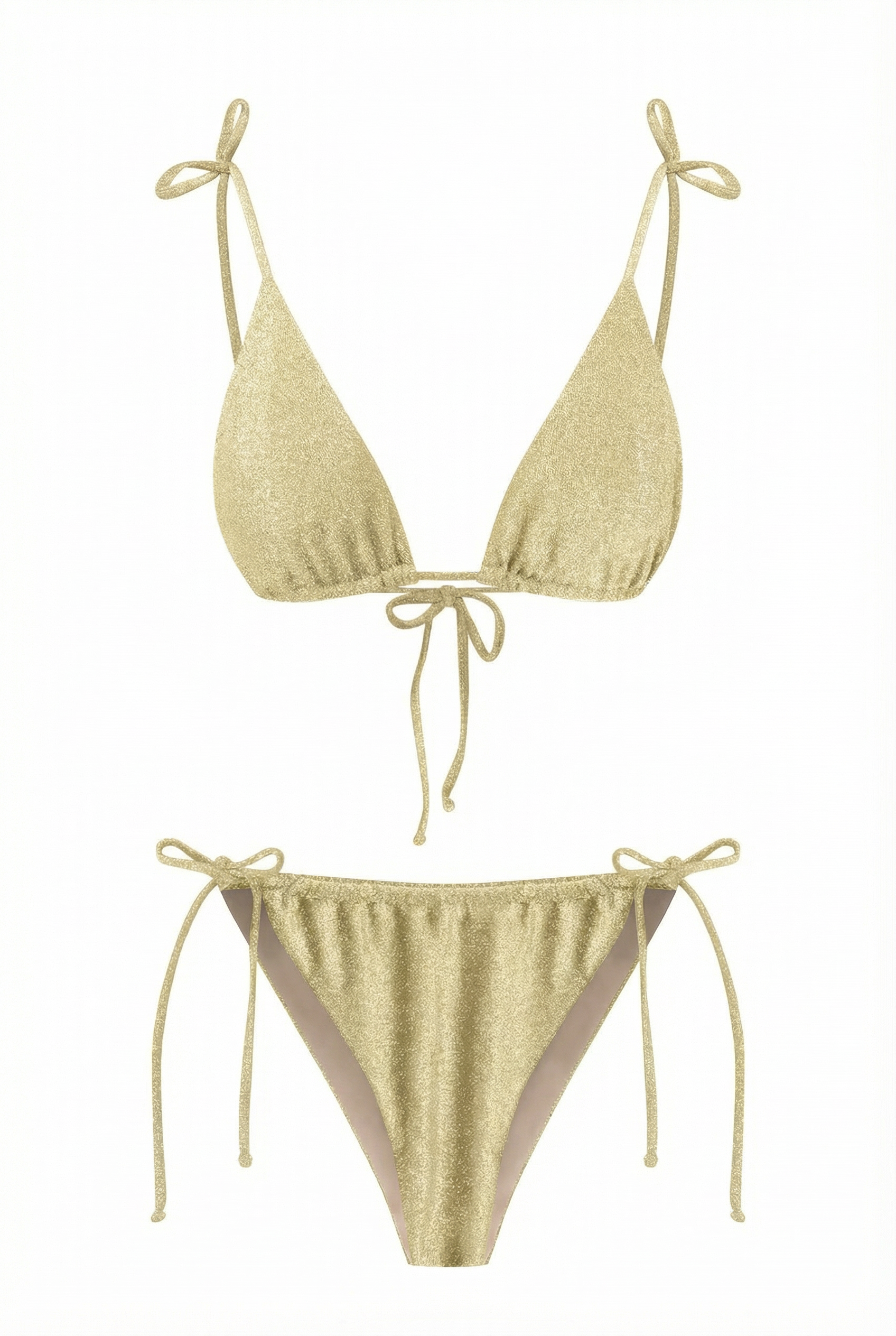Lurex Vizon Üçgen Bikini Takım