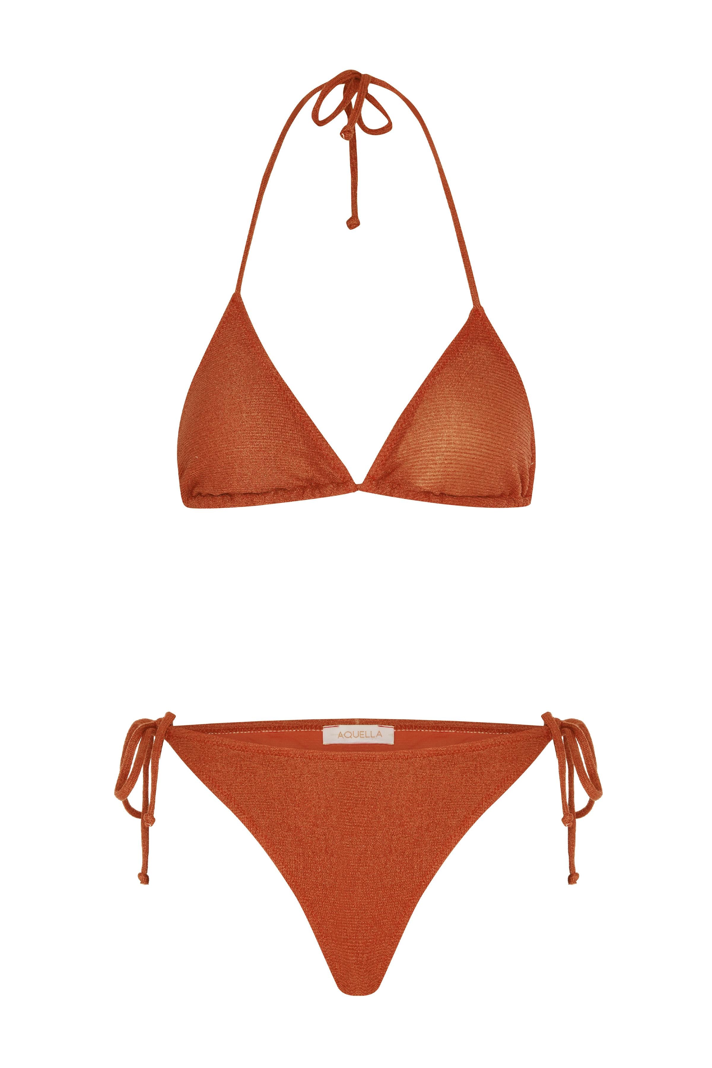 Simli Tarçın Üçgen Bikini Takımı