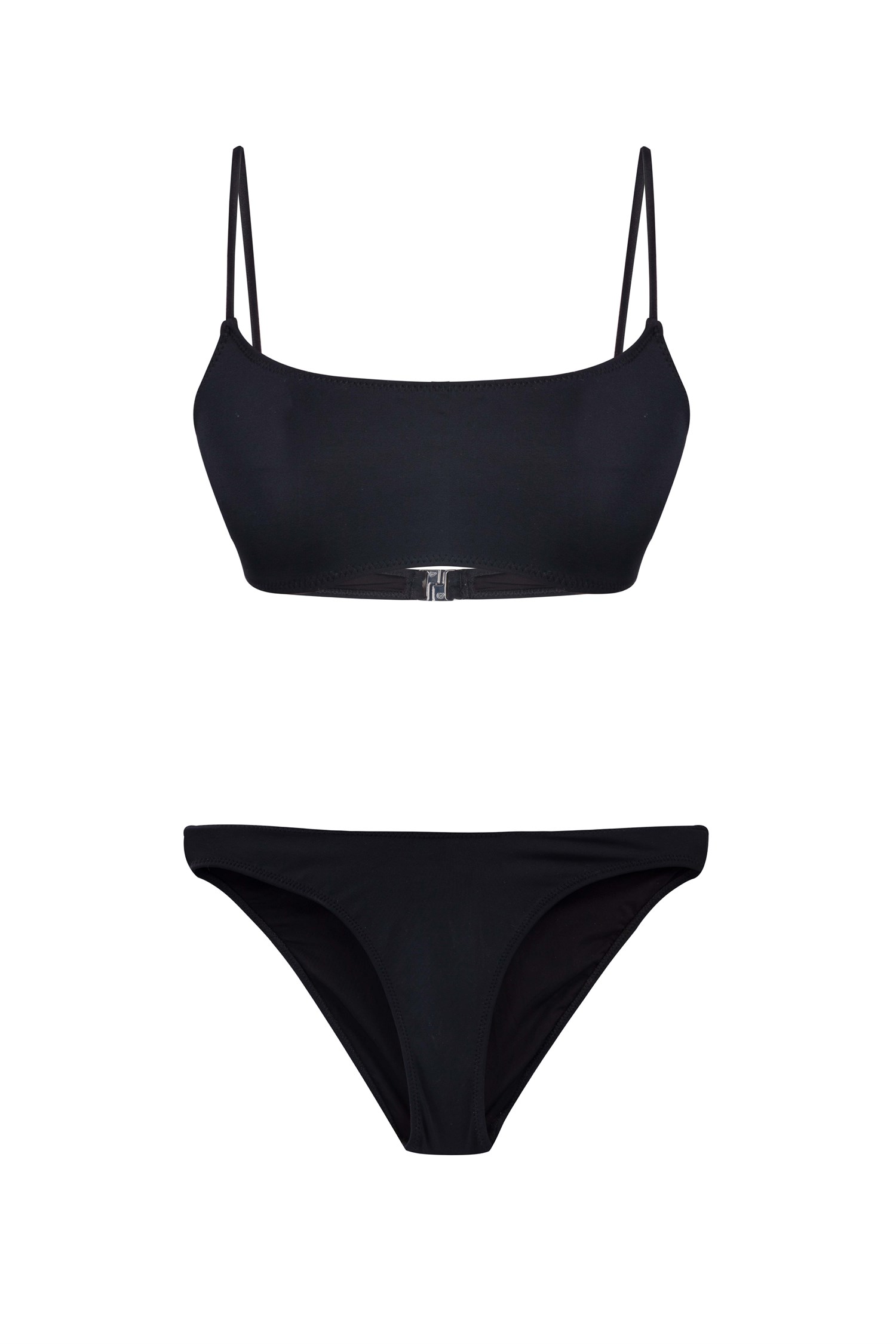 Straplez Siyah Bikini Takım