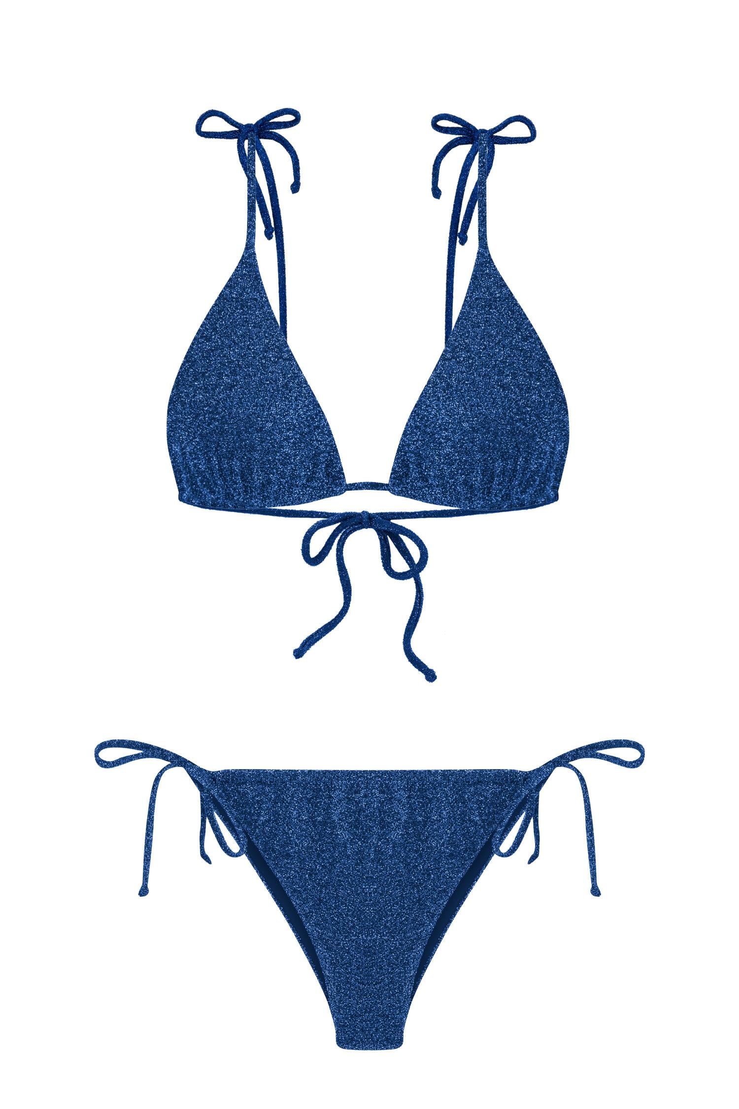 Üçgen Saks Lureks Bikini Takım