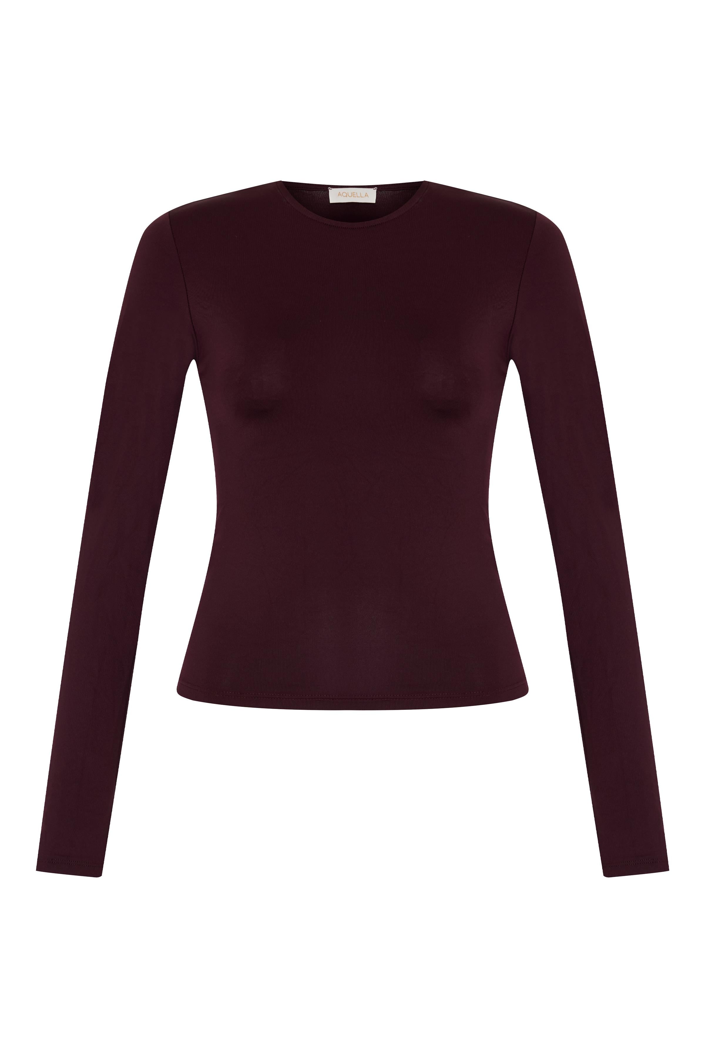 Bisiklet Yaka Bordo Bluz