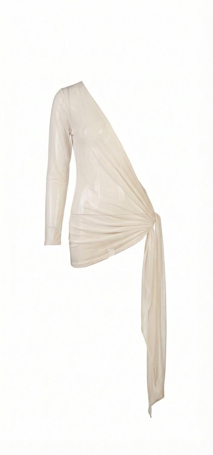 Tek Omuz Yandan Bağlamalı Tunik