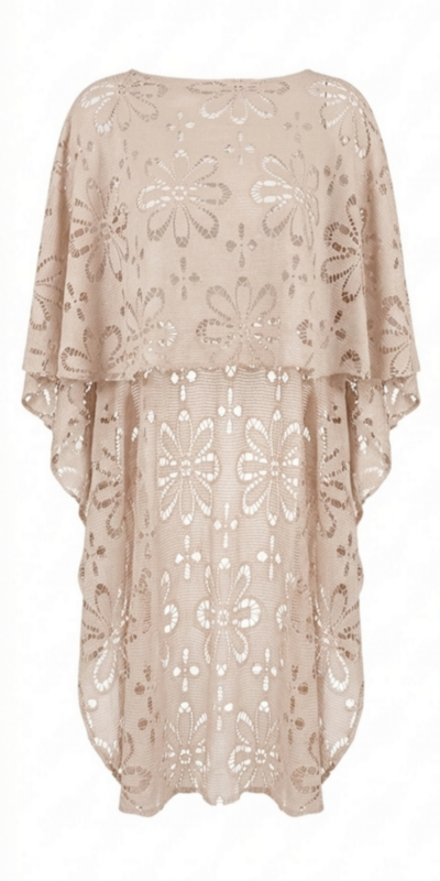 Triko Dantel Bej  Kaftan