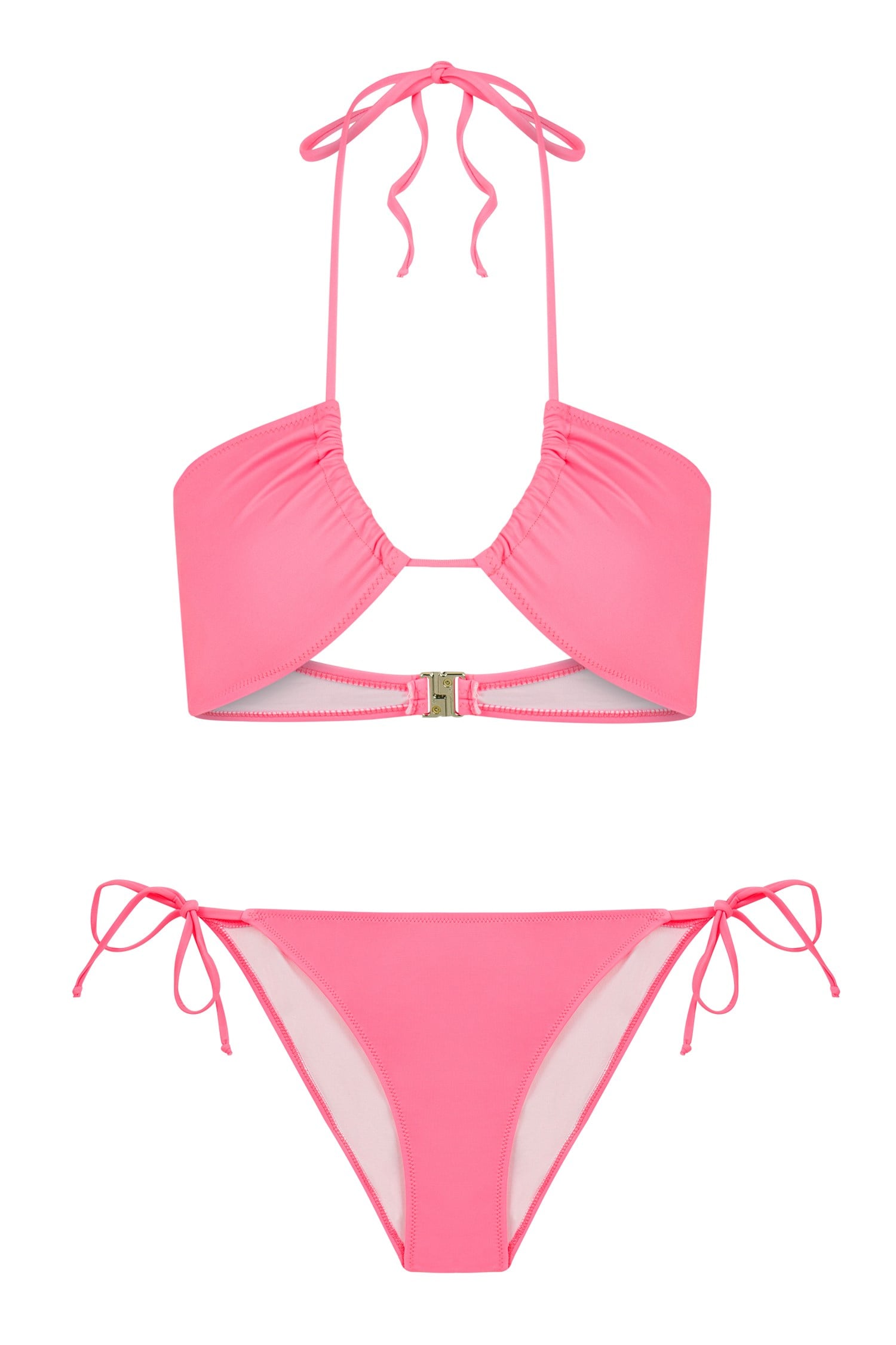Halter Yaka Neon Bikini Takım