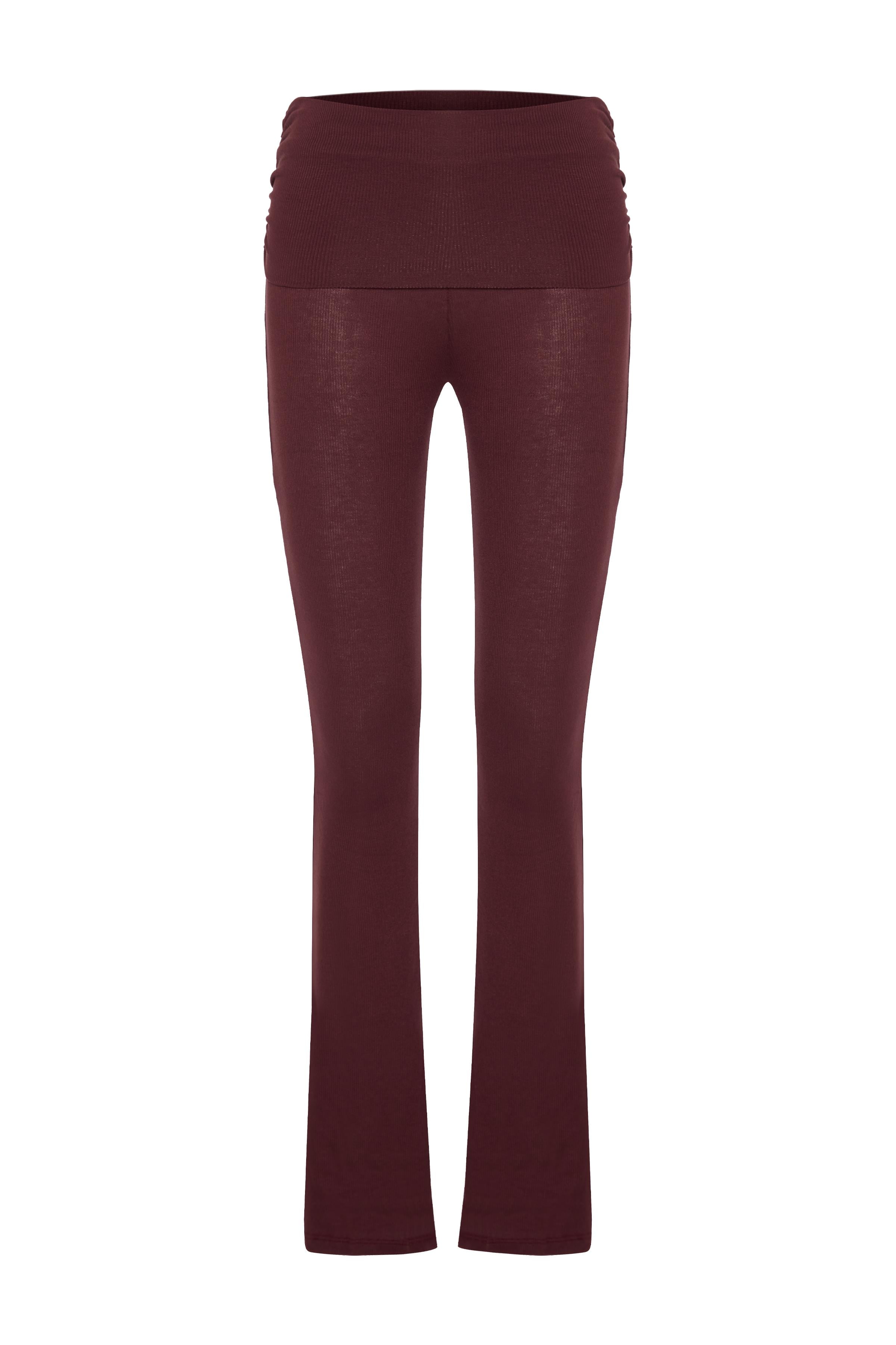 Maysa Bordo Kaşkorse Pantolon