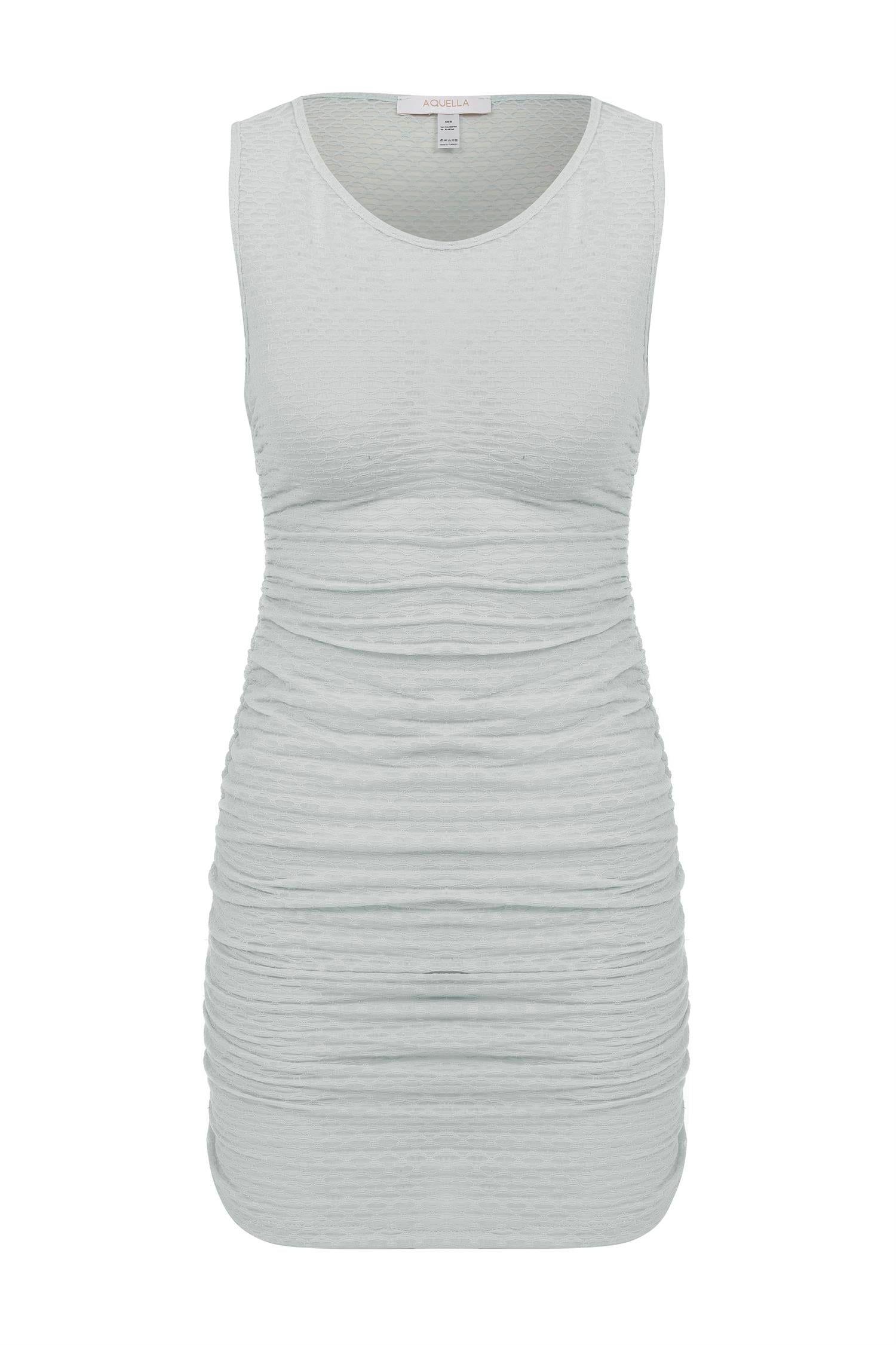 Halter Yaka Mint Dokulu Tül Elbise