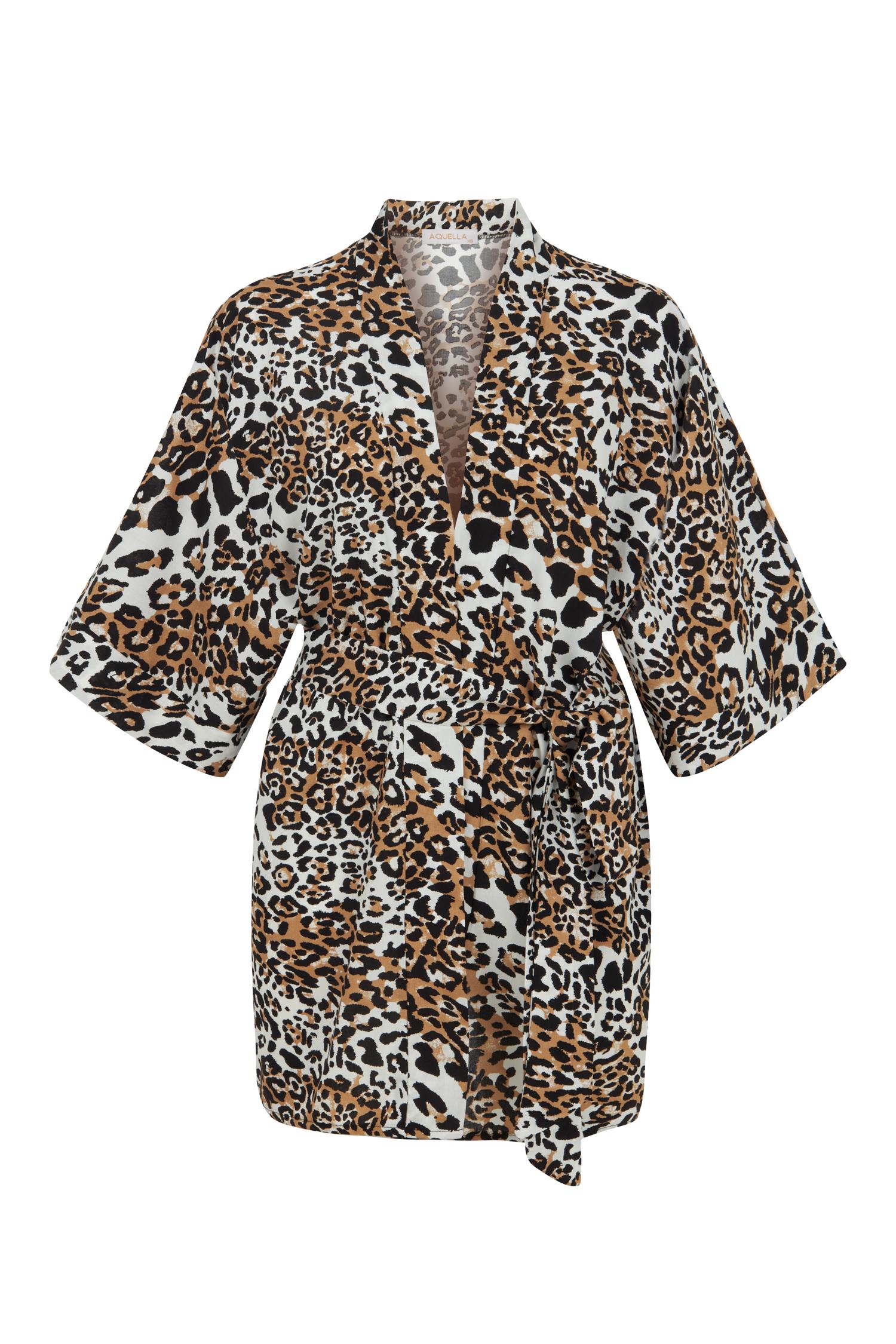 Leopar Desenli Kimono
