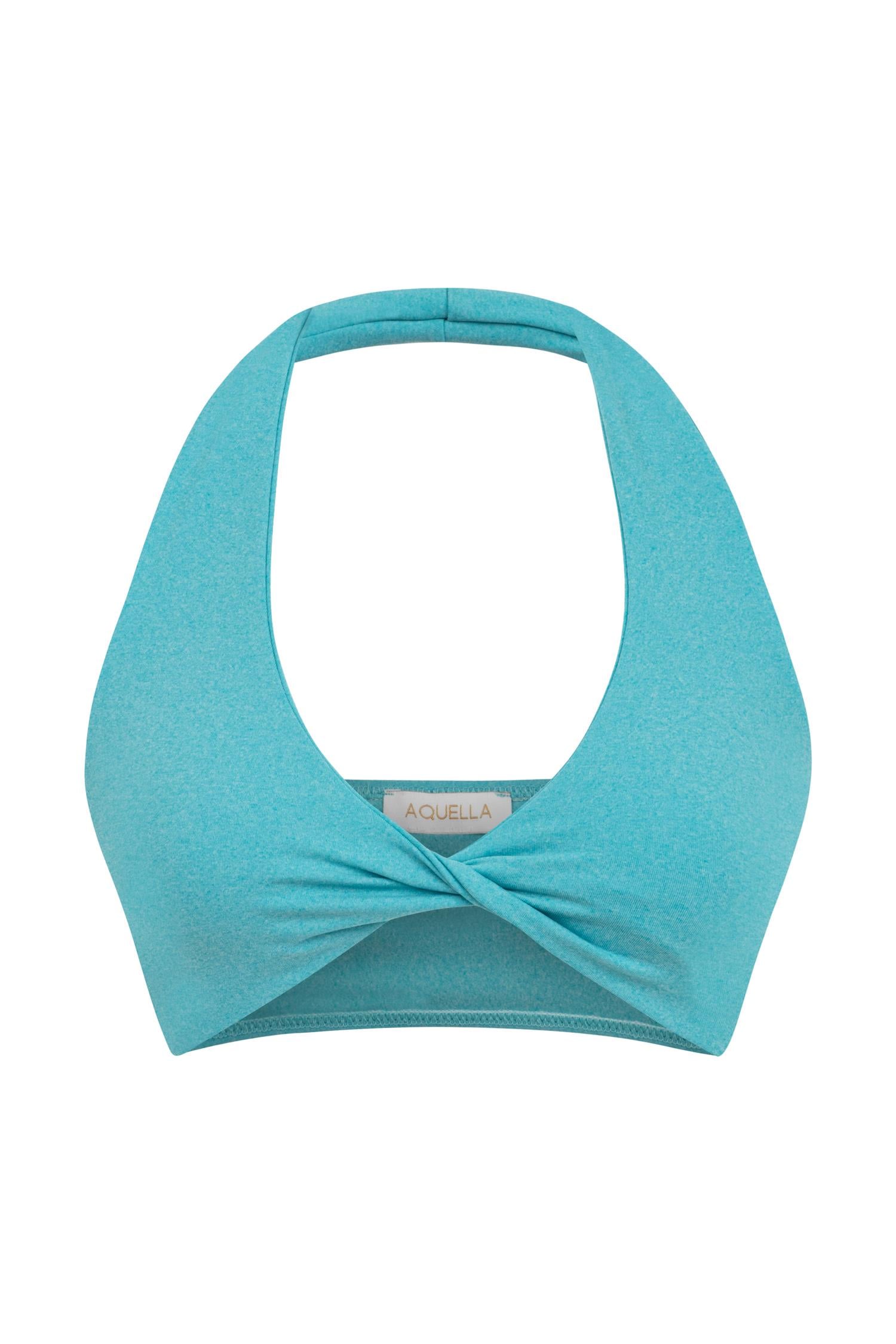 Turkuaz Melanj Crop-Top