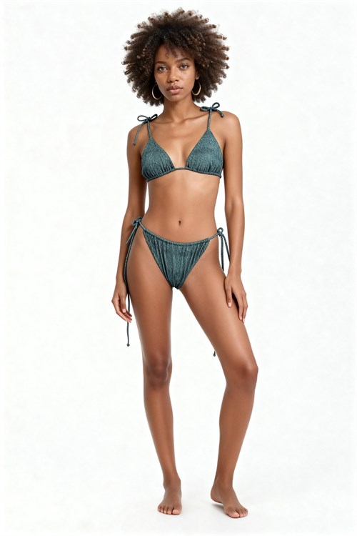 İndigo Tulum Üçgen Bikini Takım