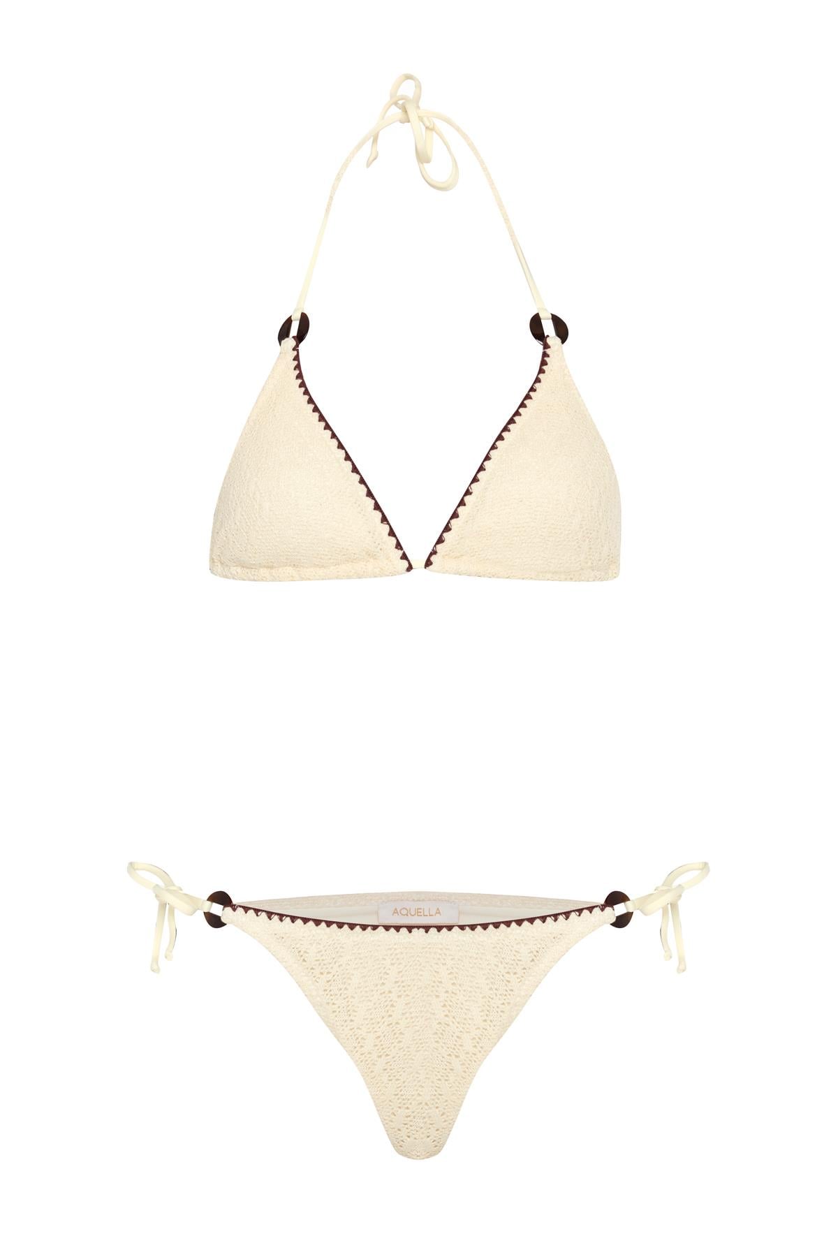 Aksesuarlı Dantel Üçgen Bikini