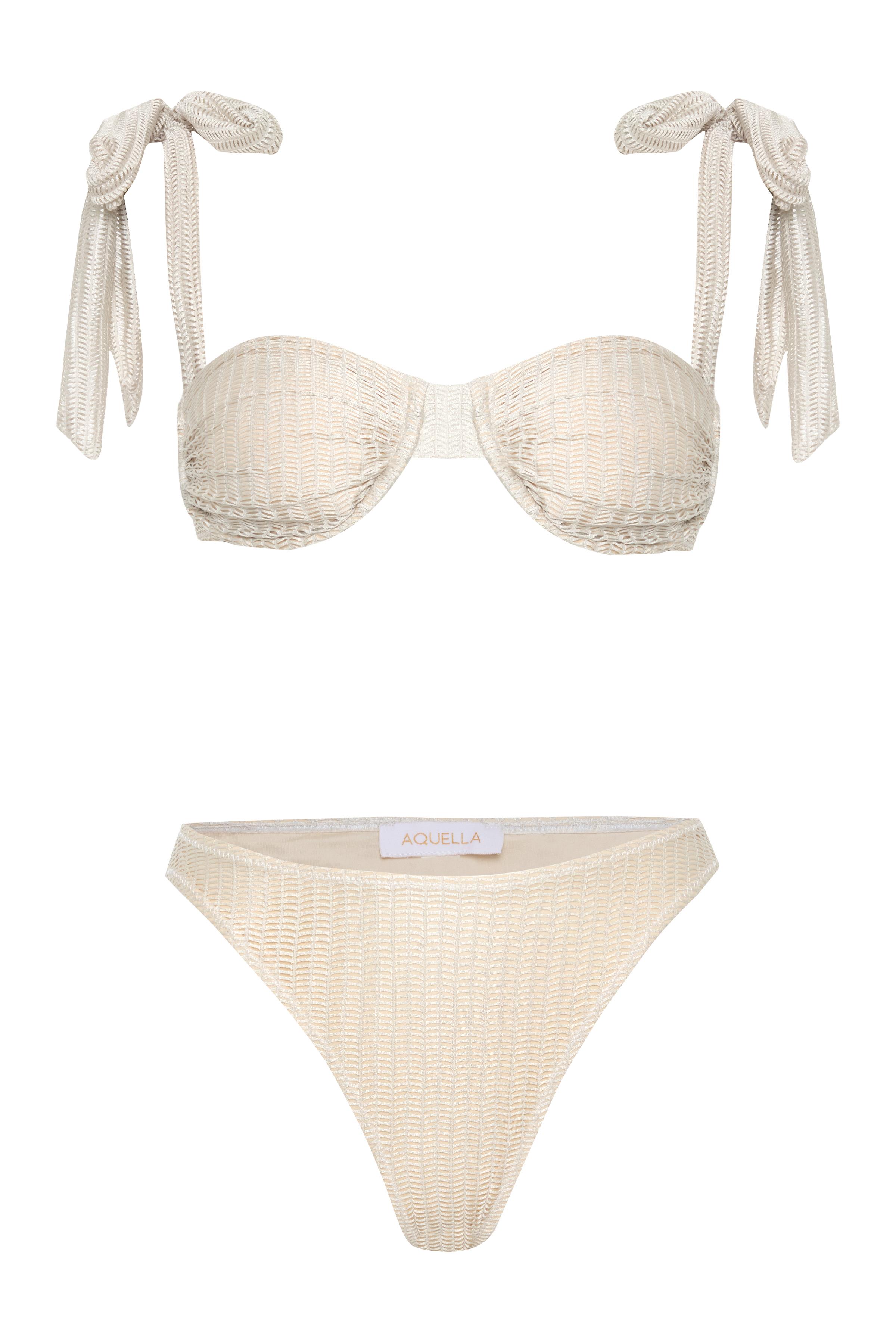 Balenli Bej Bikini Takım