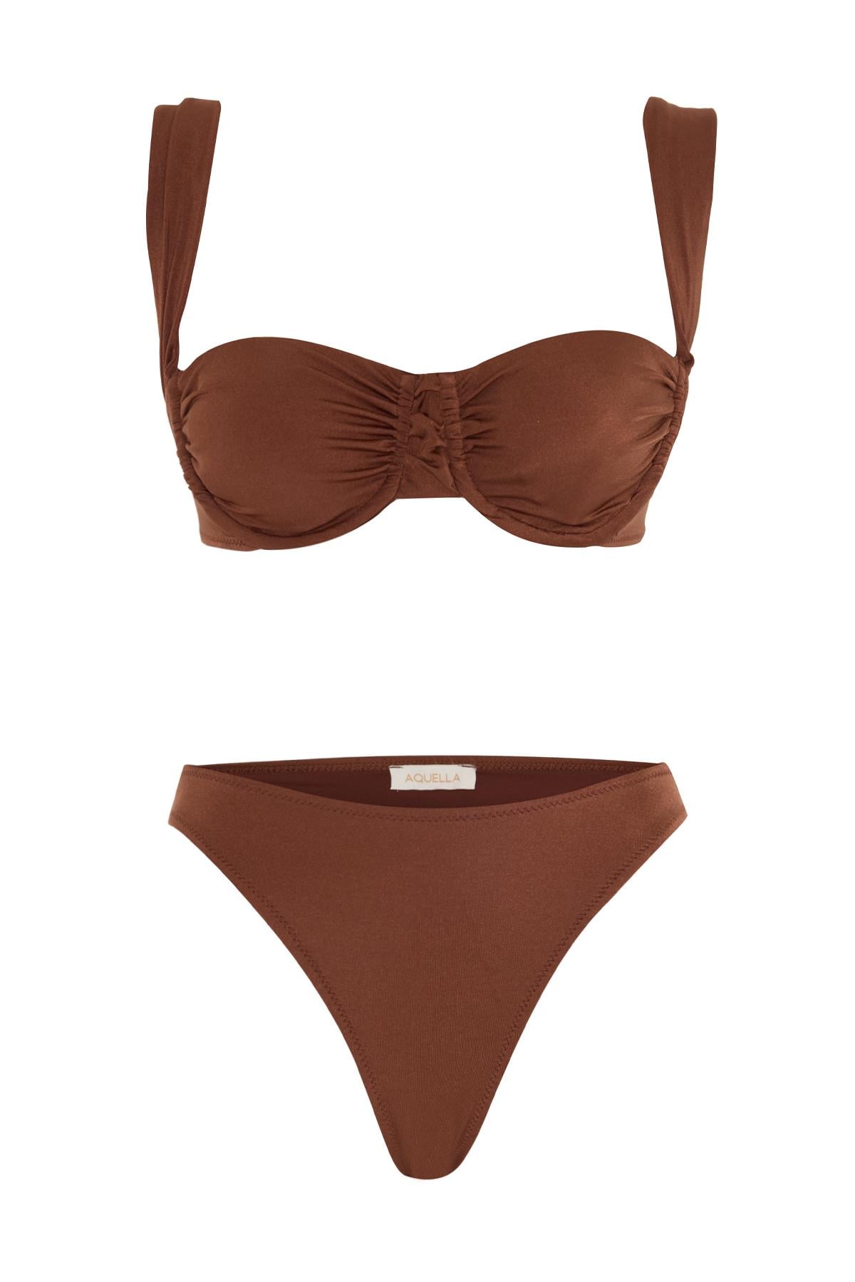 Balenli Kahverengi Bikini