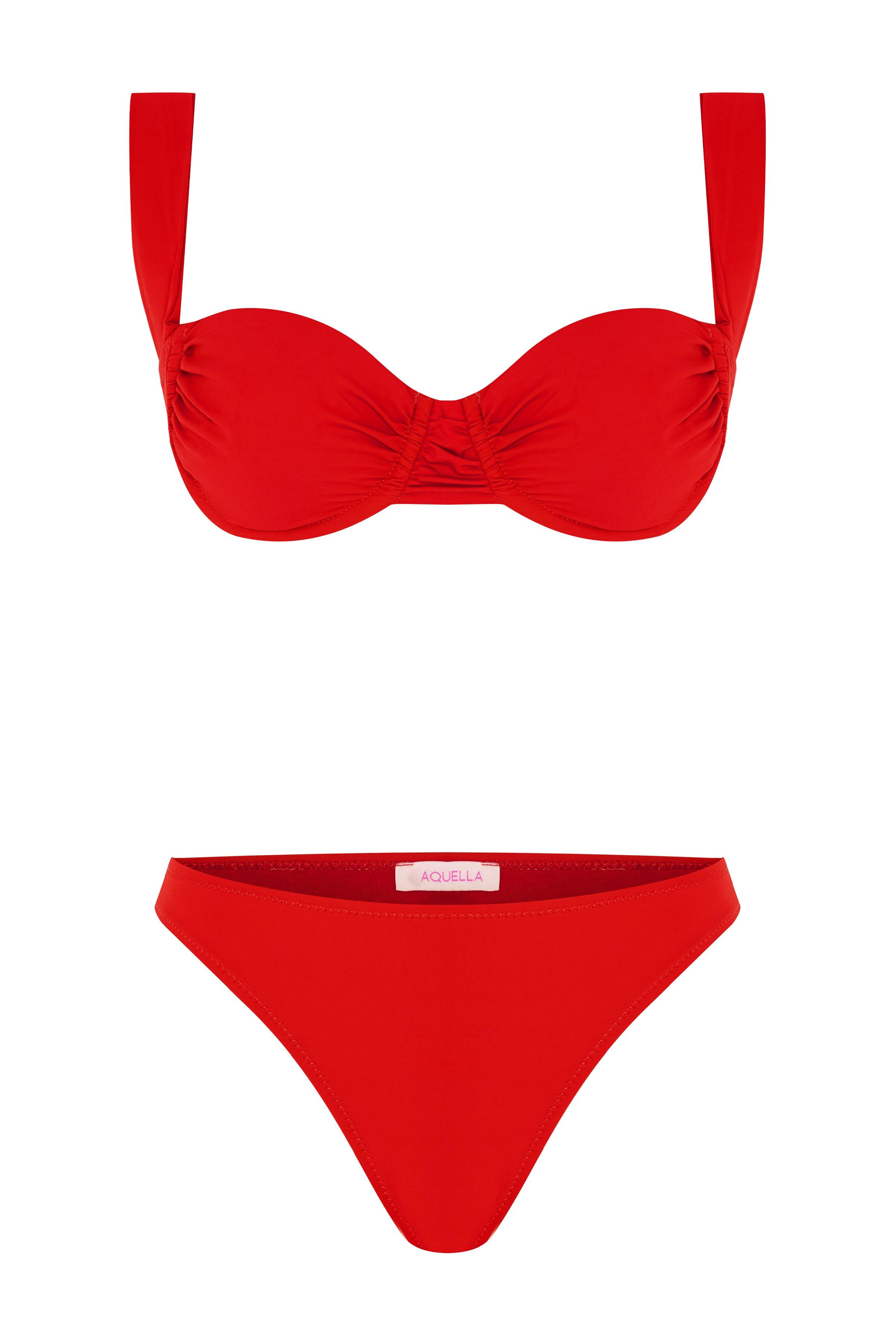 Balenli Kırmızı Bikini