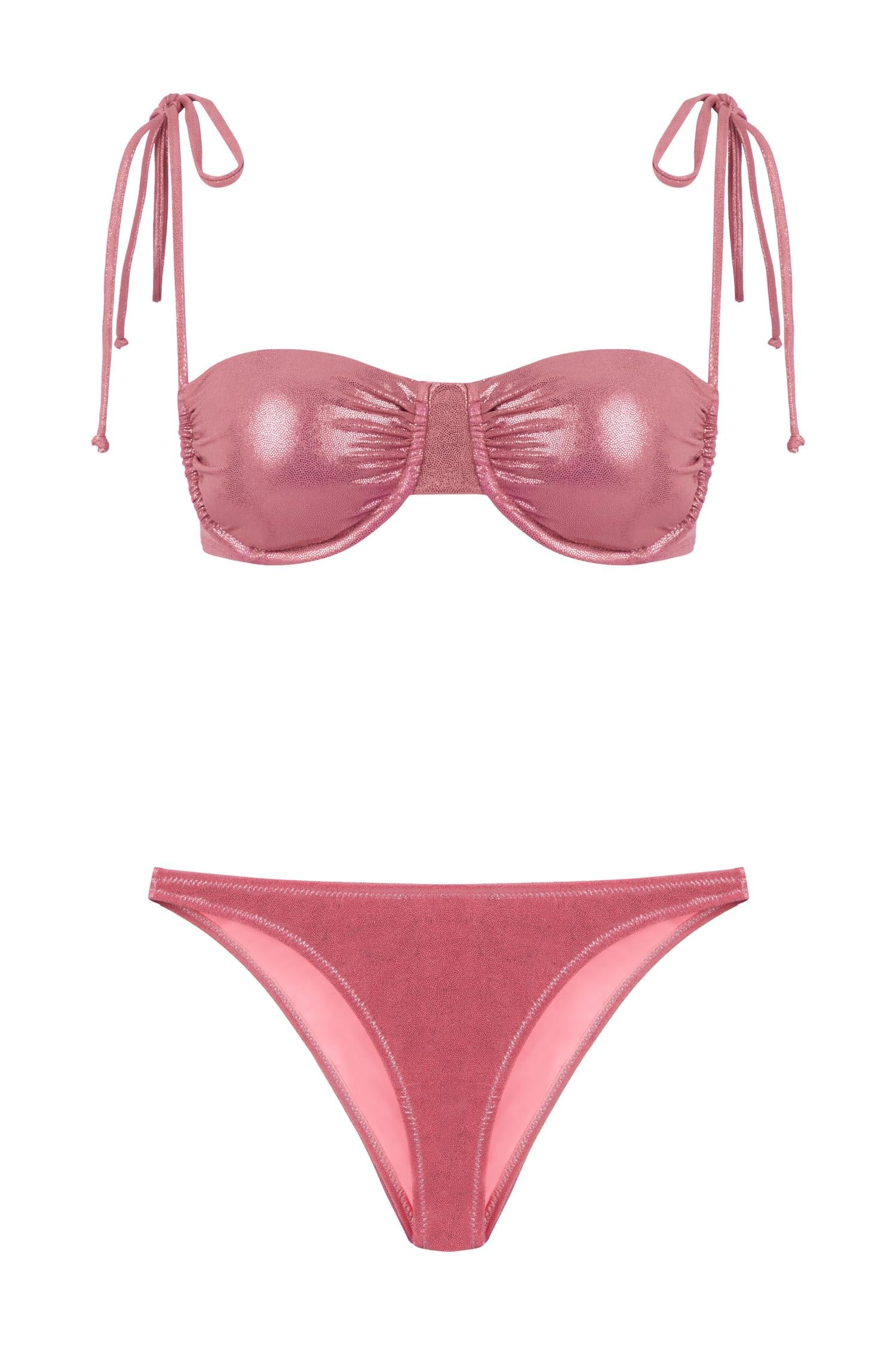 Balenli Pembe Bikini Takım