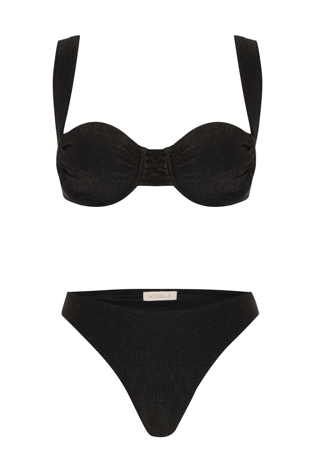 Balenli Siyah Bikini