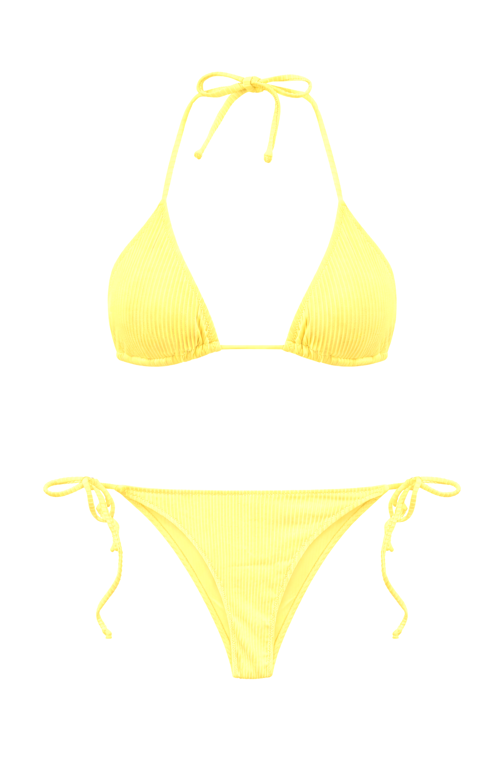 Bürümcük Sarı Üçgen Bikini Takım