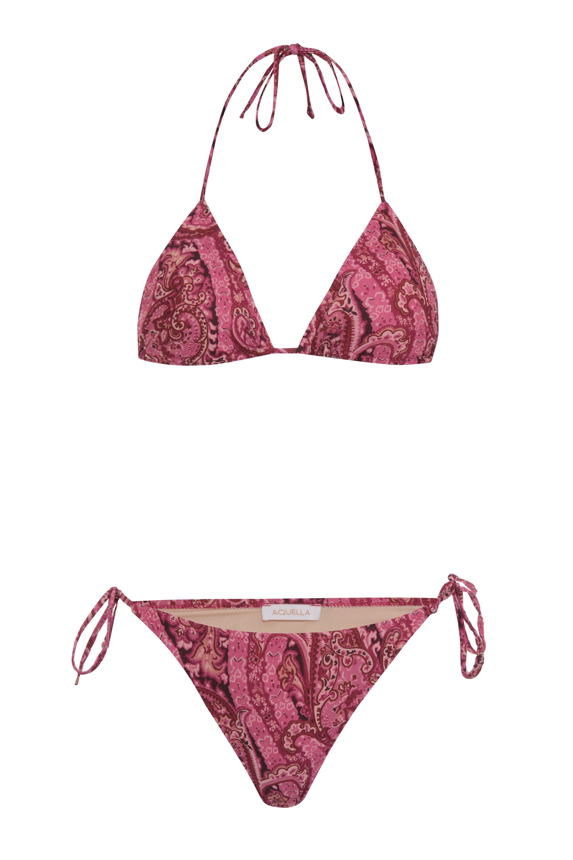 Desenli Üçgen Bikini