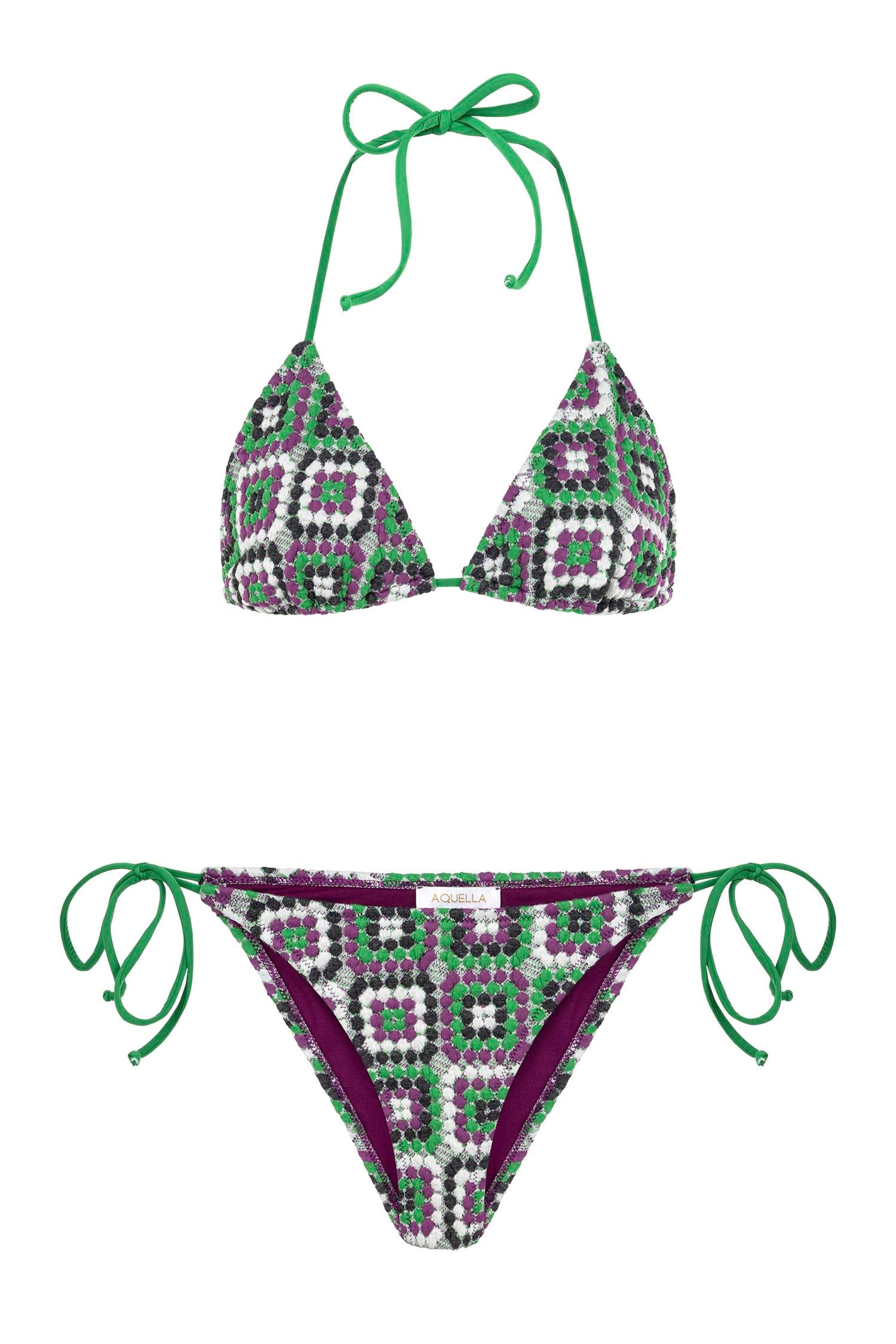 Dokulu Üçgen Bikini Takım