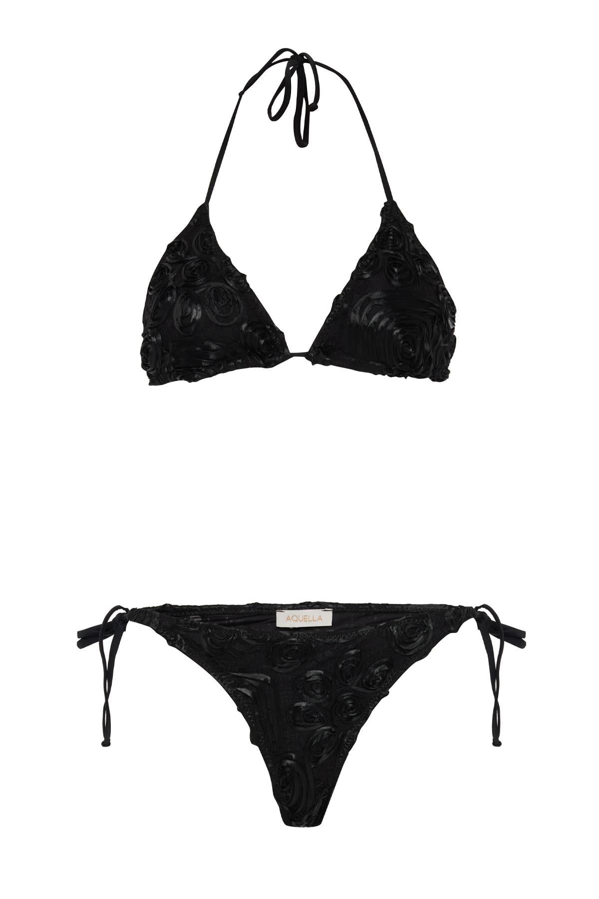 Güpür Dantel Siyah Bikini Takım