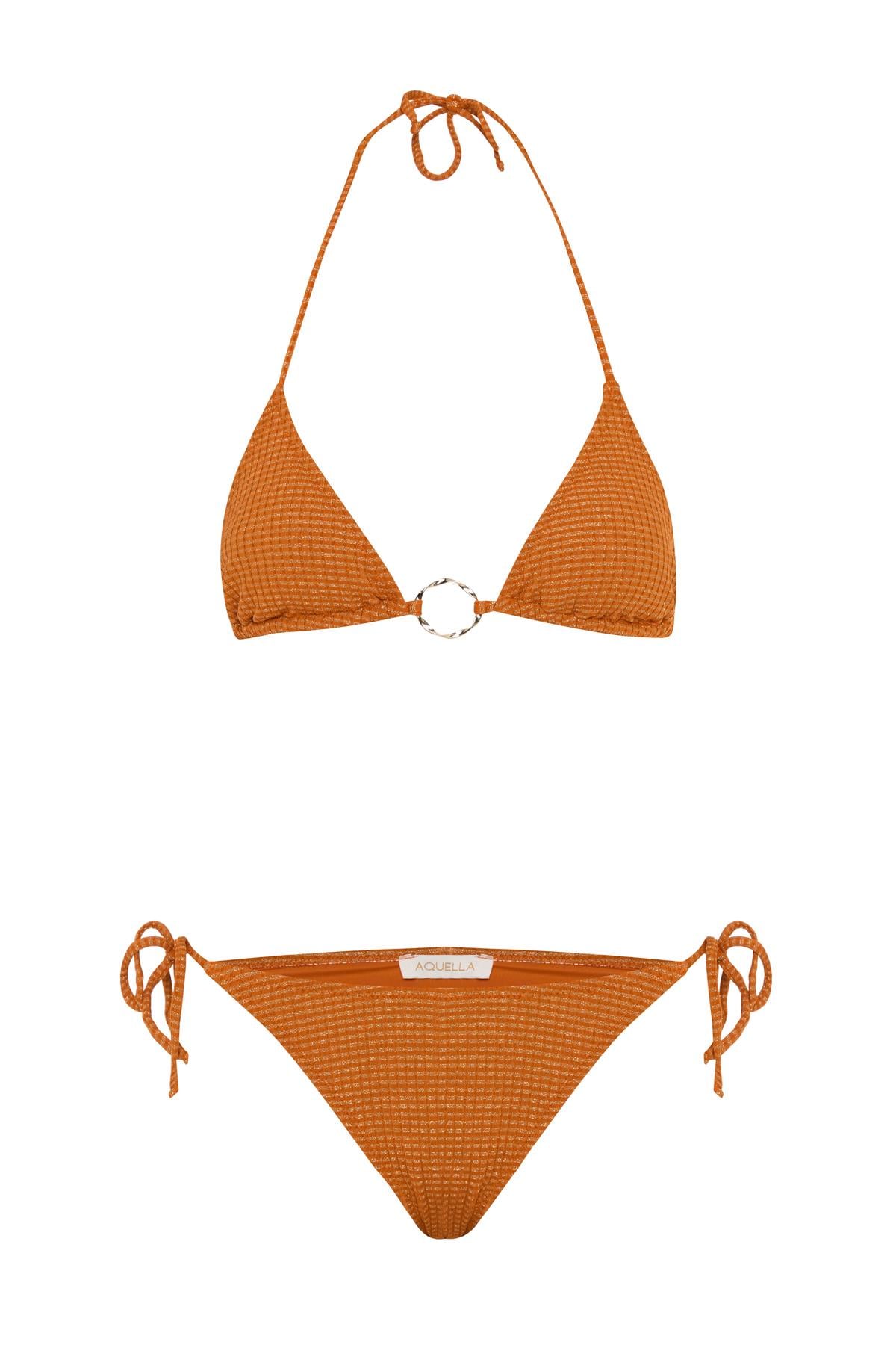 Halka Aksesuarlı Üçgen Bikini