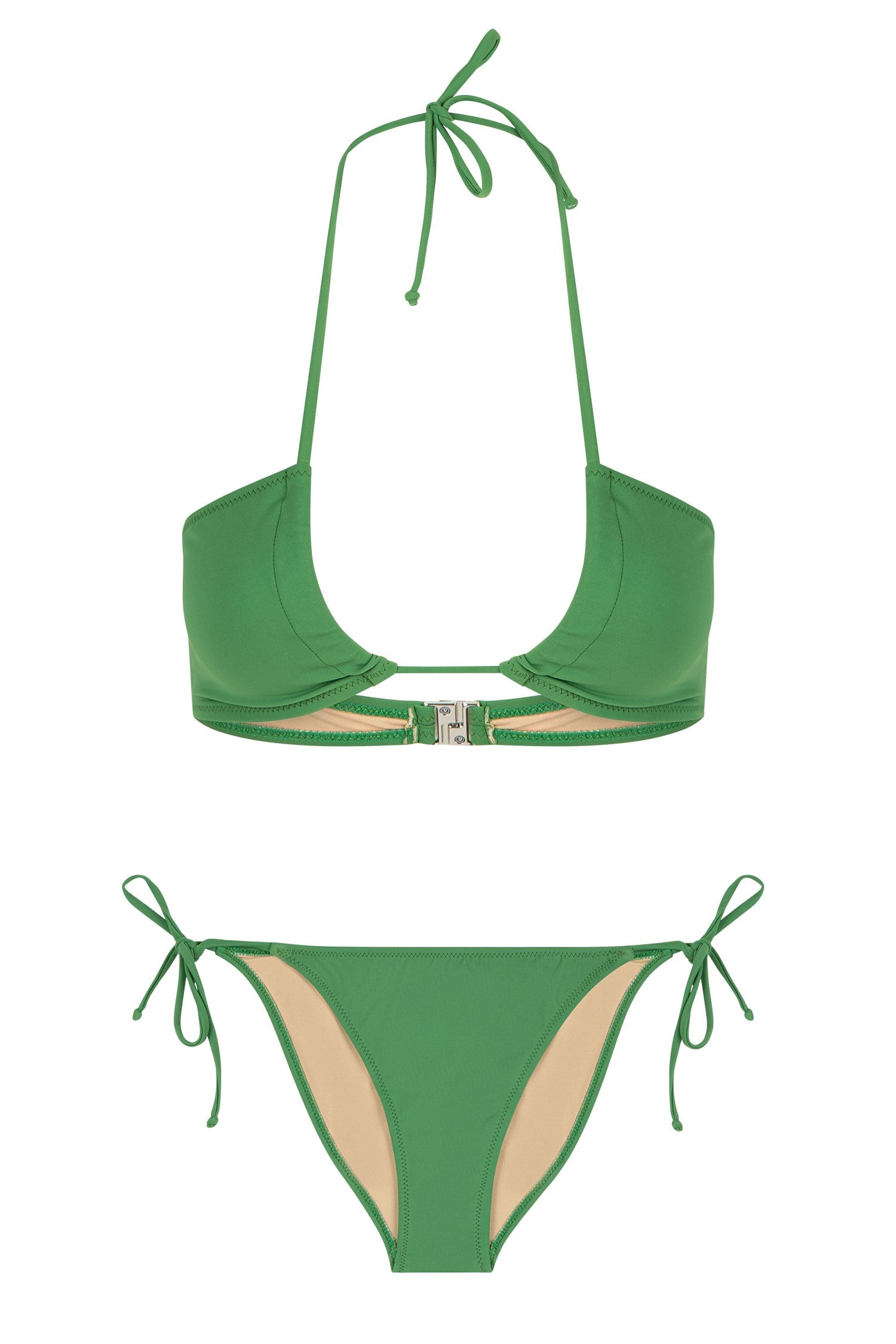 Halter Yaka Açık Yeşil Bikini Takım