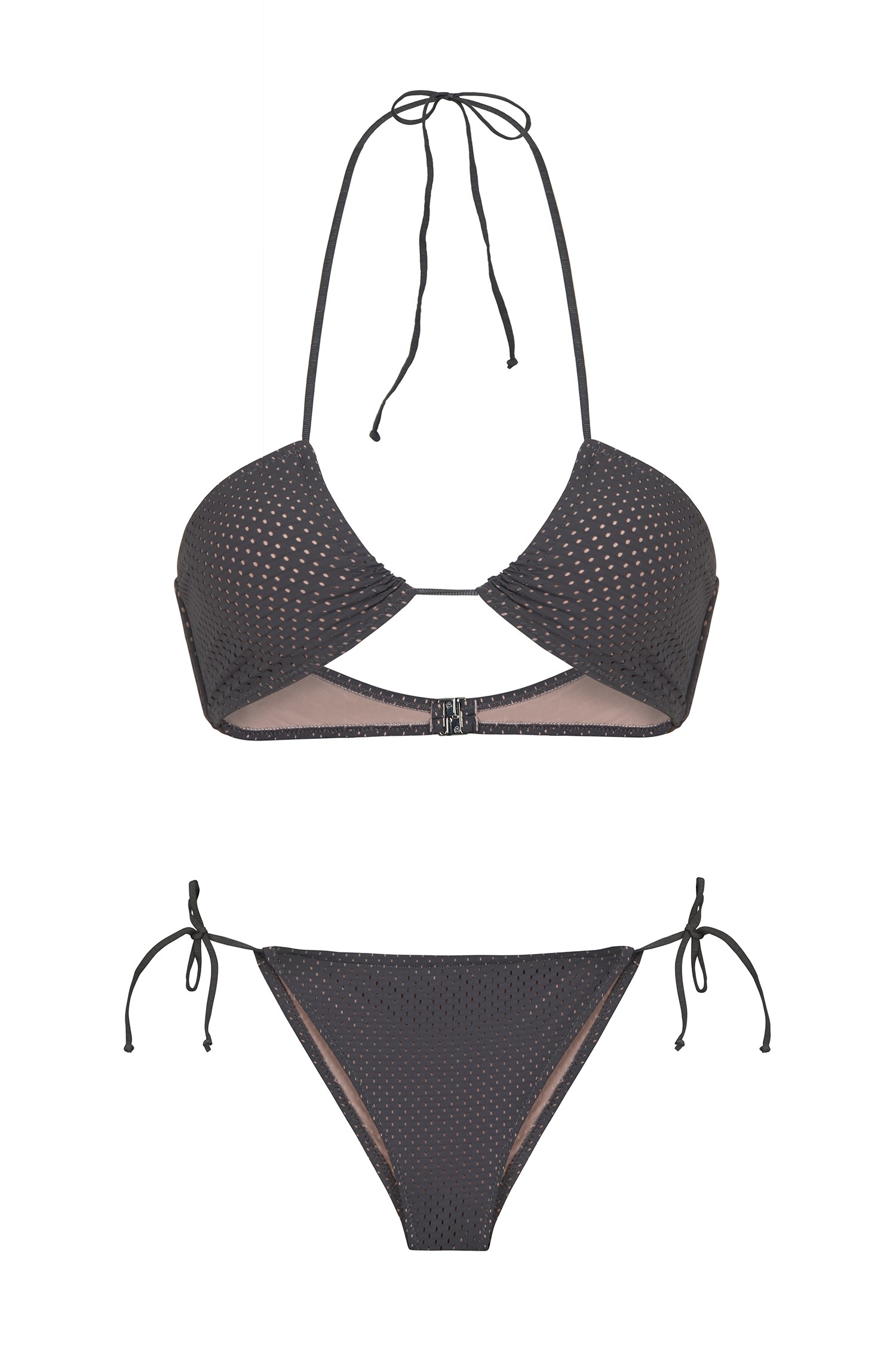 Halter Yaka Haki Bikini Takım