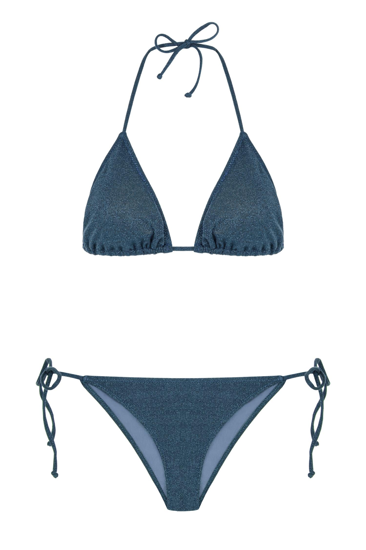 Lureks Lacivert Üçgen Bikini Takım